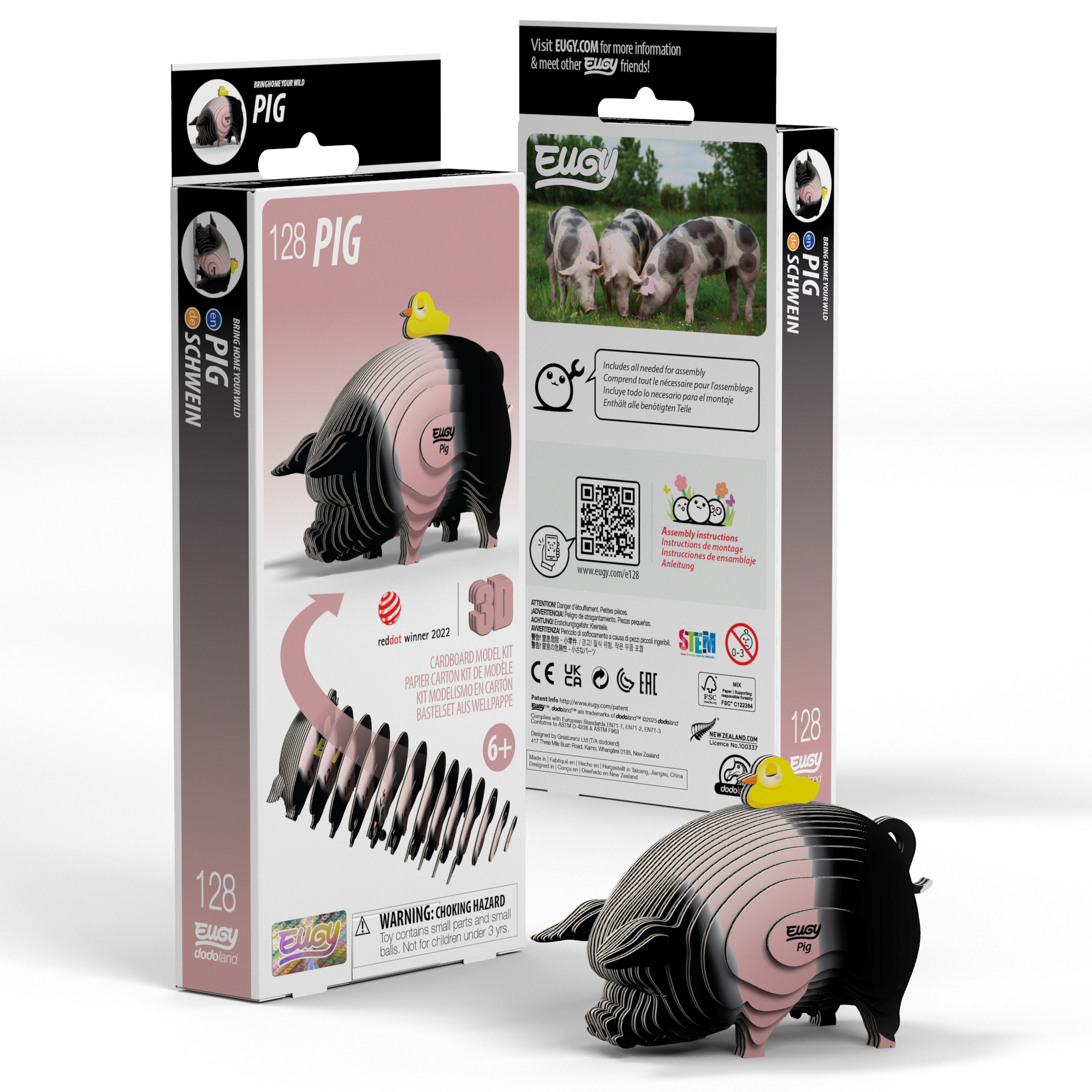 EUGY Pig 3D Puzzle - contains 31 puzzle pieces