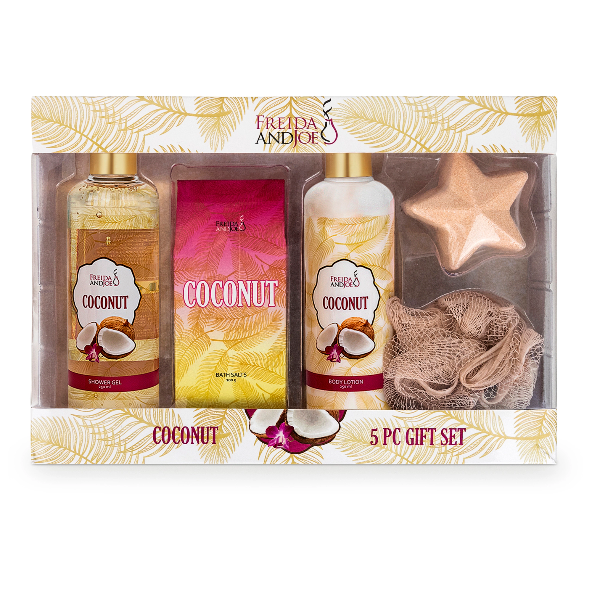 Freida and Joe Womens Coconut Fragrance Bath & Body Collection Gift Box