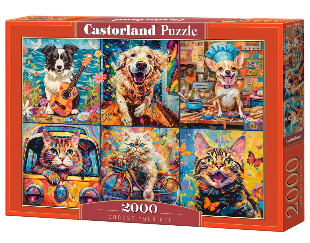 CASTORLAND 2000 Piece Jigsaw Puzzles, Choose Your Pet, Animal Jigsaw,  Adult Puzzle, Castorland