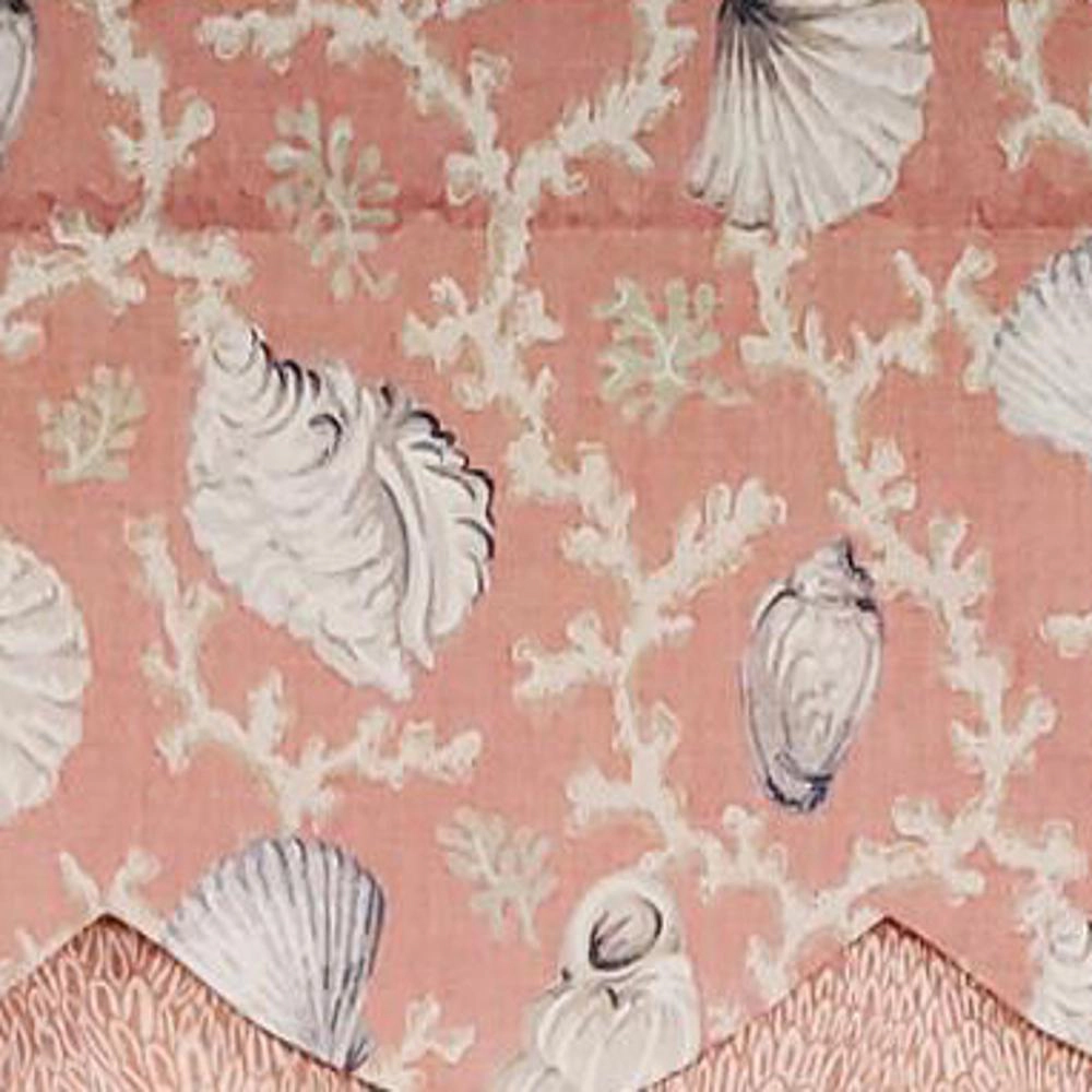 RLF Home Luxurious Modern Design Classic Windamar Petticoat Style Window Valance 50" x 15" Coral