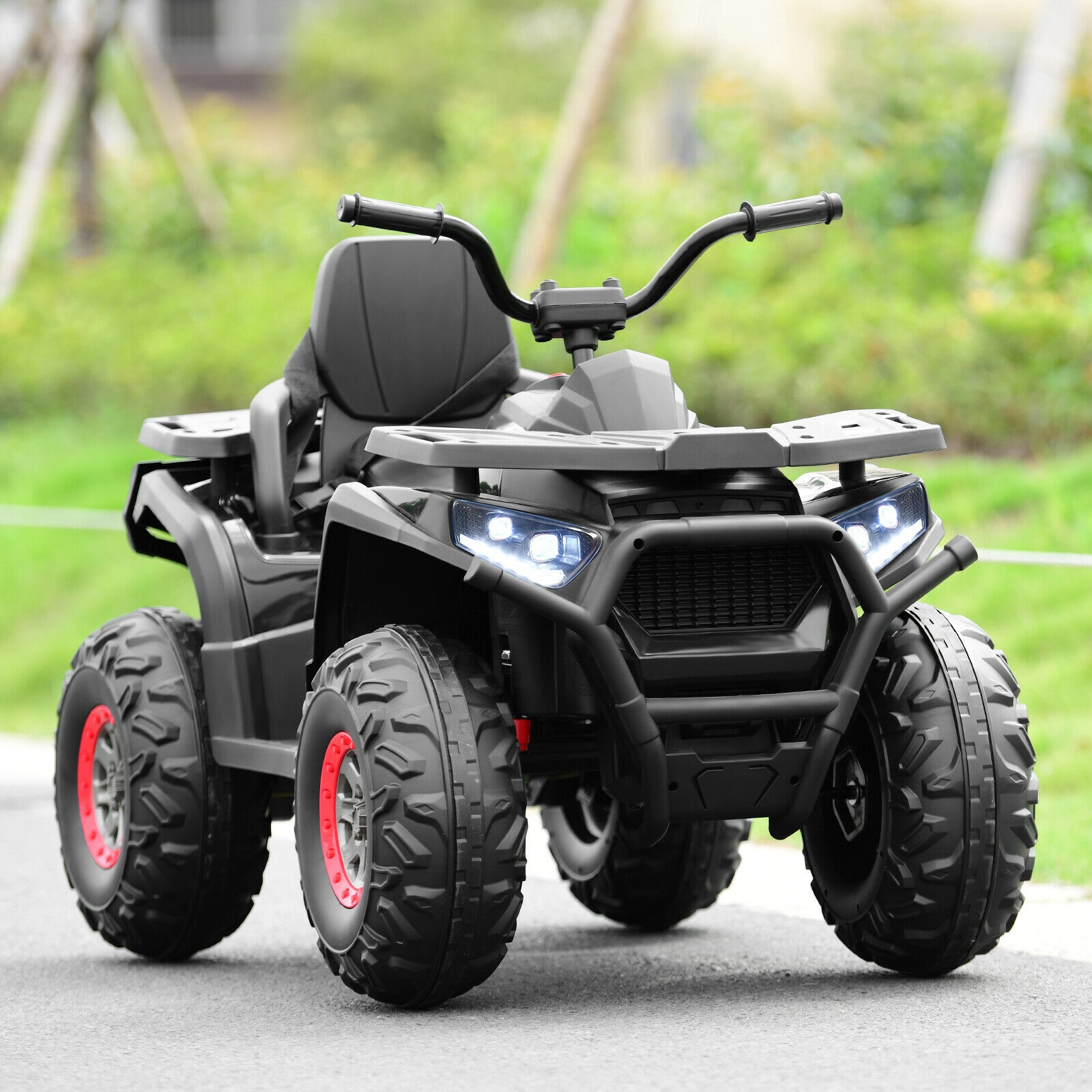 Glintex 12V Kids Ride-On Quad with Spring Suspension and 110-Lb Load