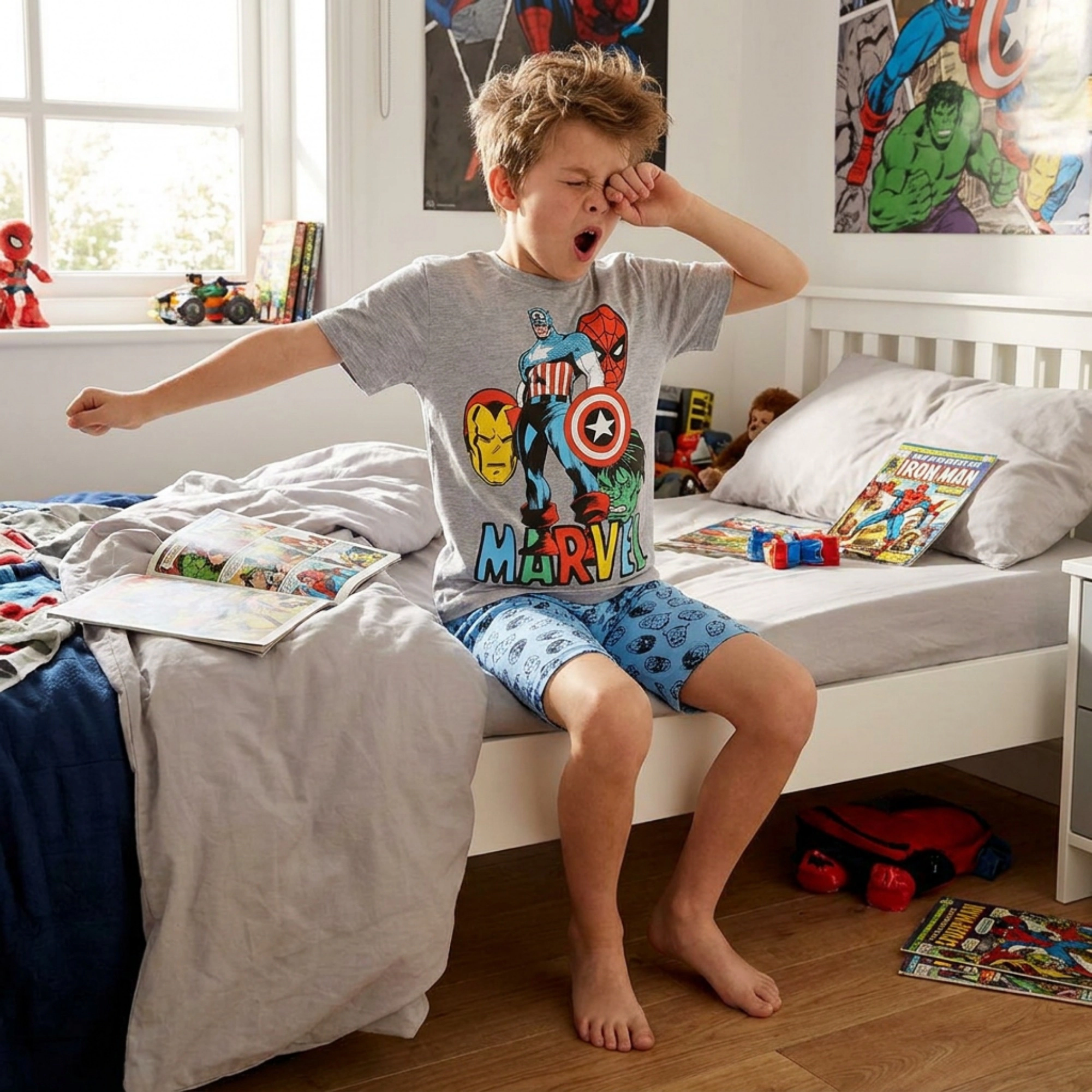 Textiel Trade Boy's Marvel Avengers Pajama Short Set