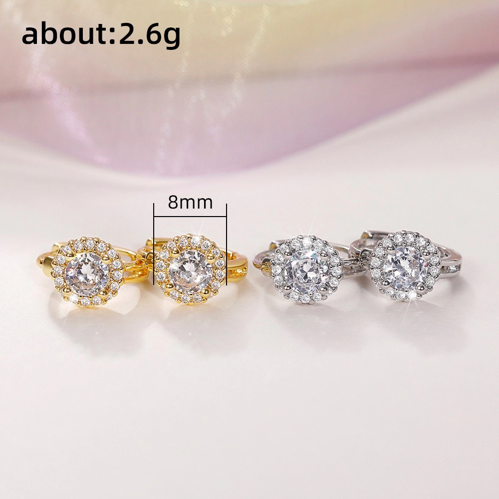 Dainty Cubic Zirconia Hoop Earrings for Women Statement Accessories