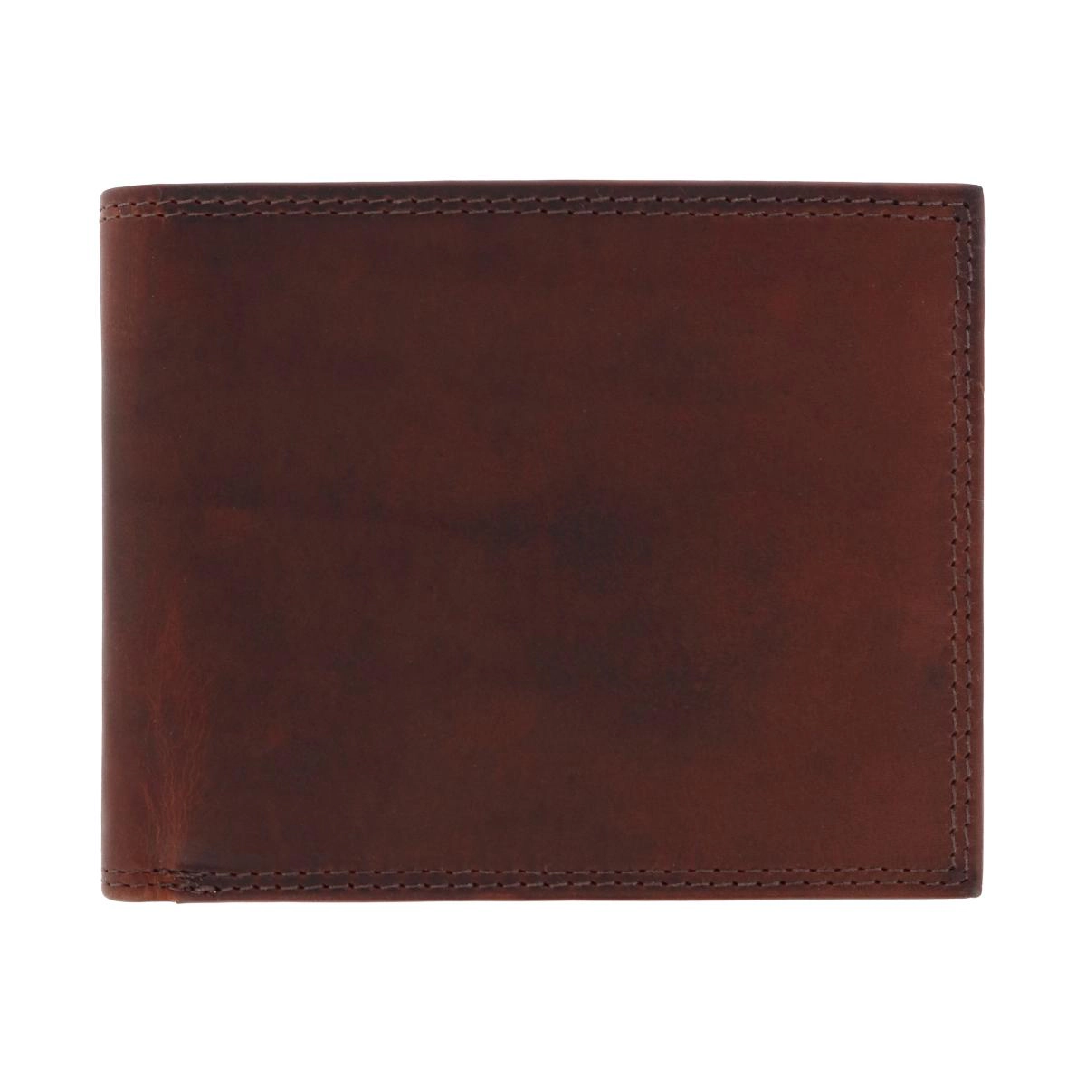 CTM Men's Pull Up Leather Bifold Wallet with Coin Pocket