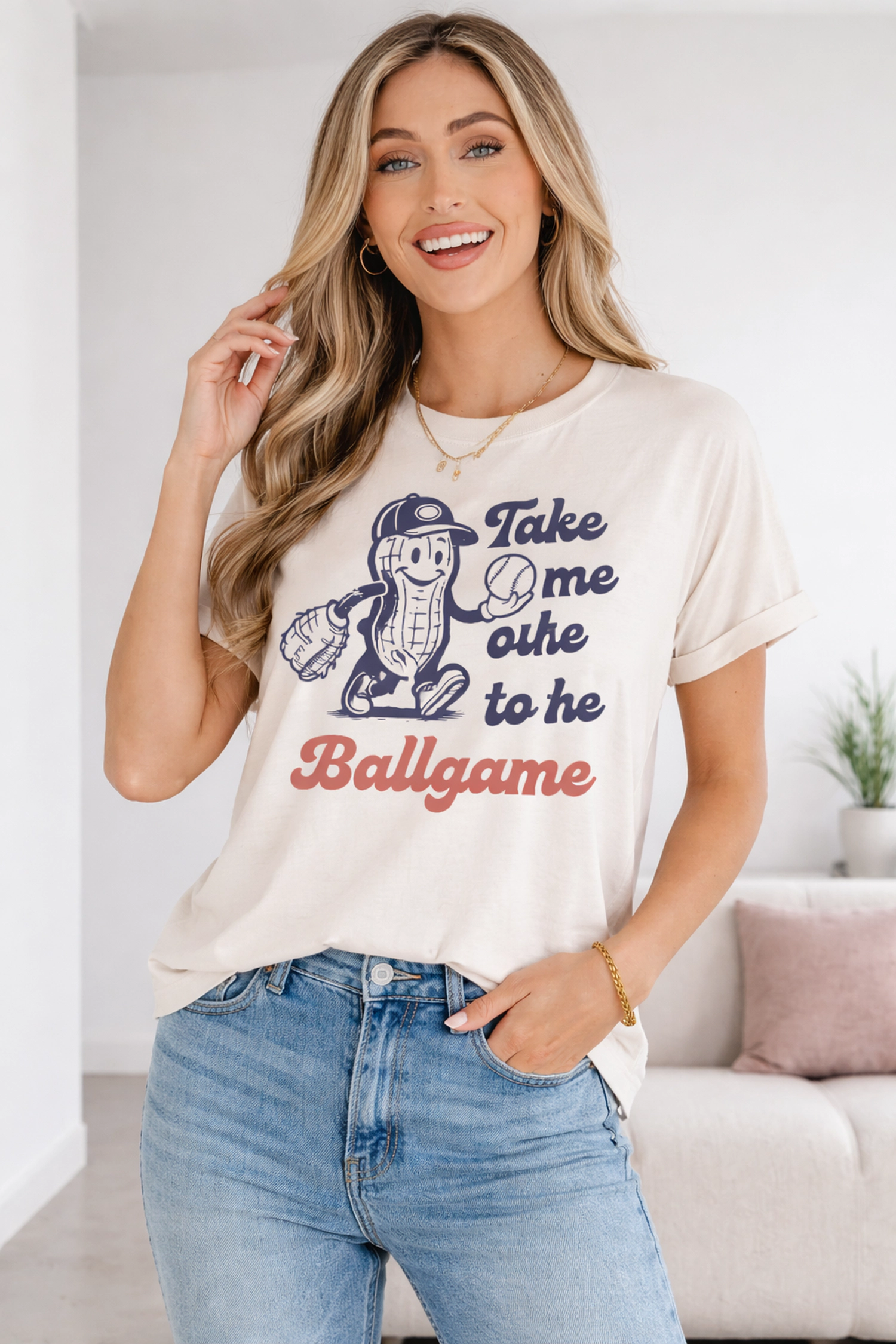 Threaded Pear Women's Hattie the Ballgame Casual Tee