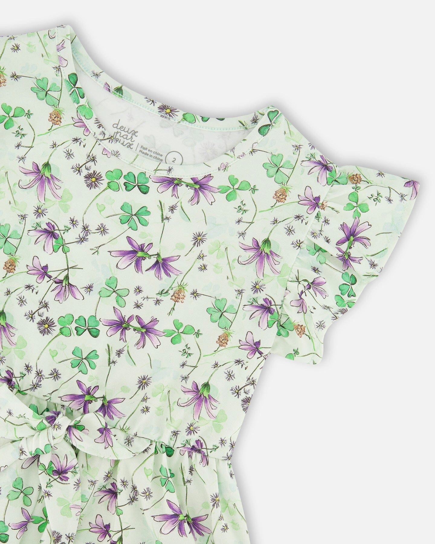 Deux par Girls Jersey Dress Printed Flowers