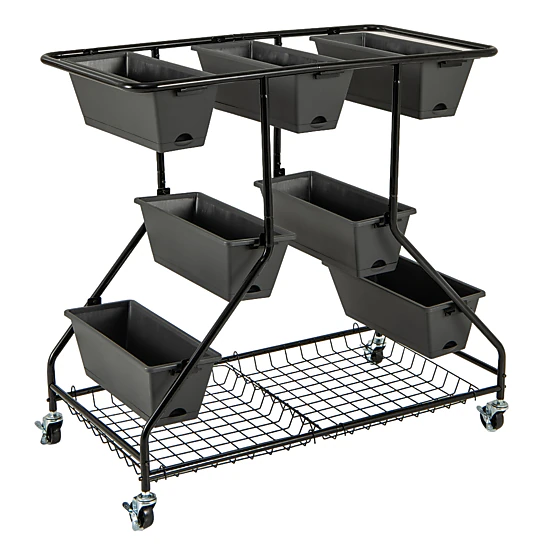 SlickBlue 7 Tier Vertical Raised Garden Bed with Storage Baskets