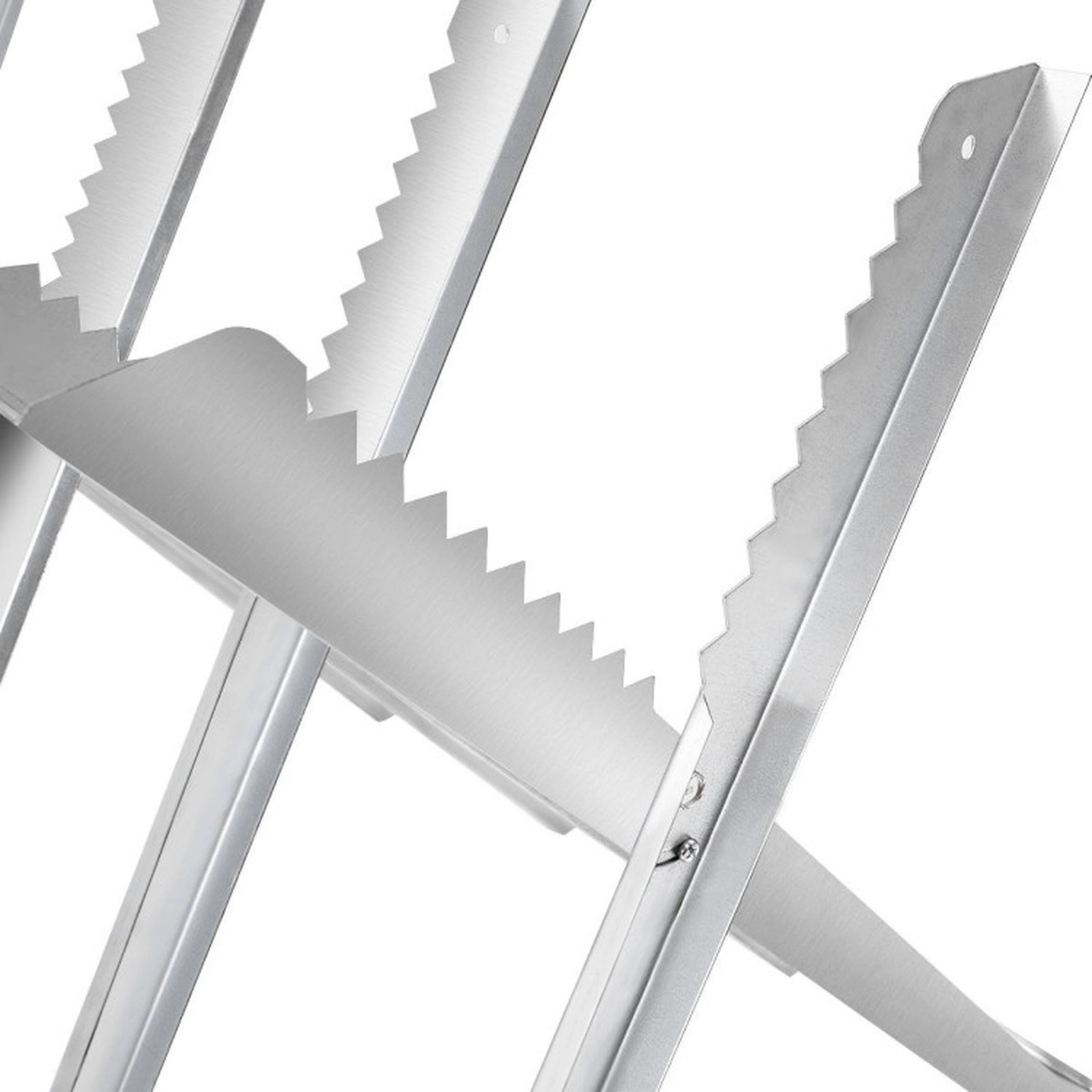 SUGIFT 220-lb Capacity Heavy Duty Portable Folding Steel Sawhorse with 8 Struts and Saw Tooth Wood Grip