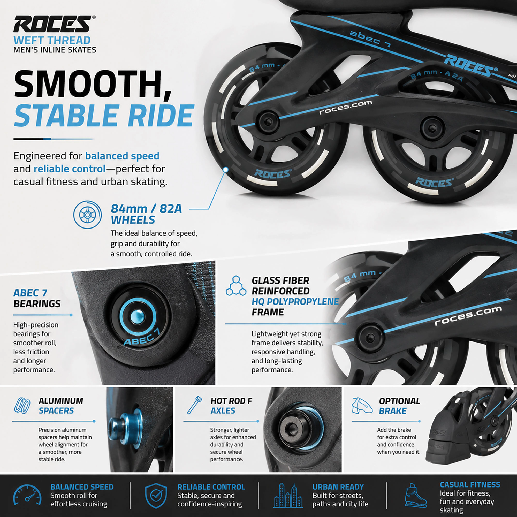 Roces Weft Thread Mens Inline Skates