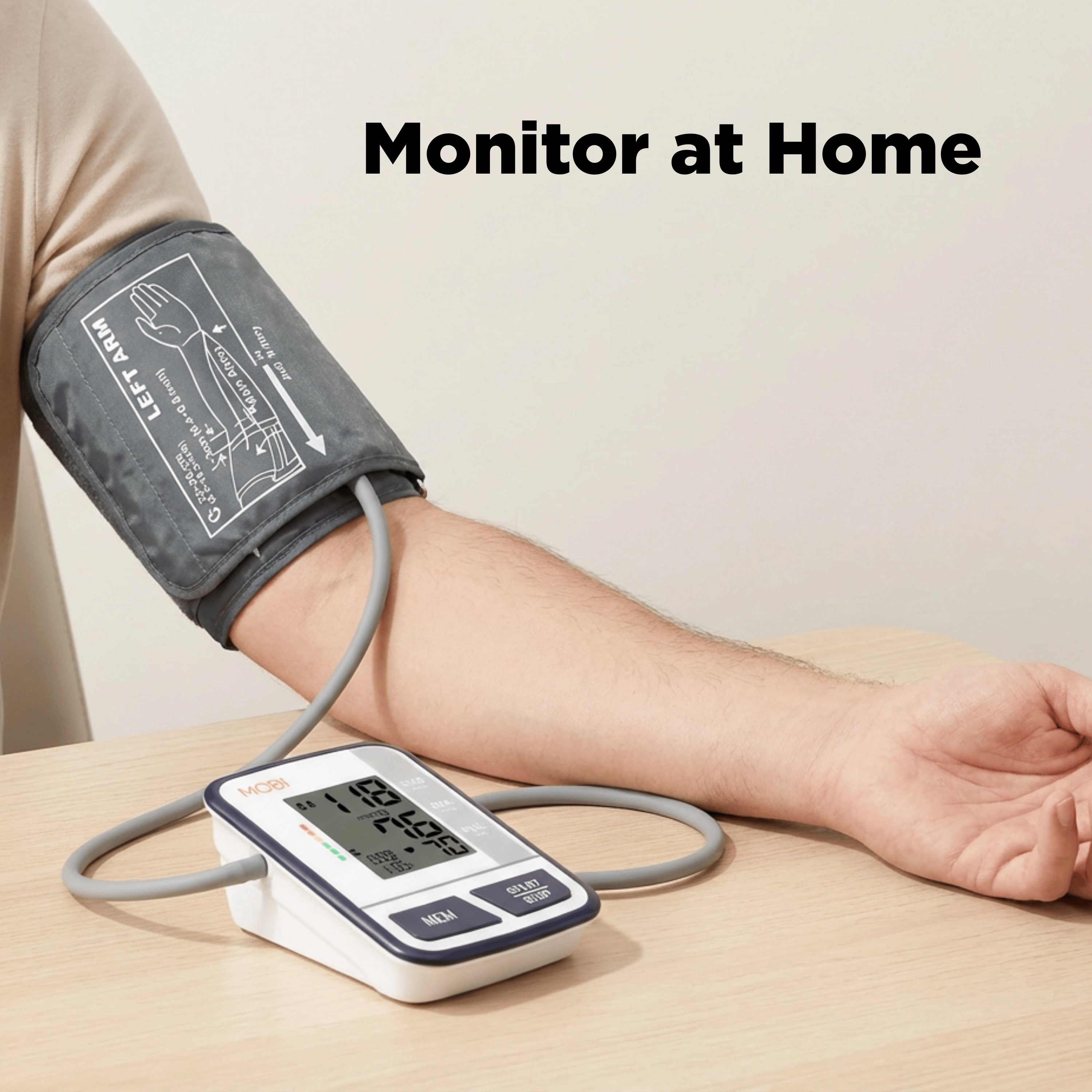 MOBI Upper Arm Blood Pressure Monitor with Memory Recall
