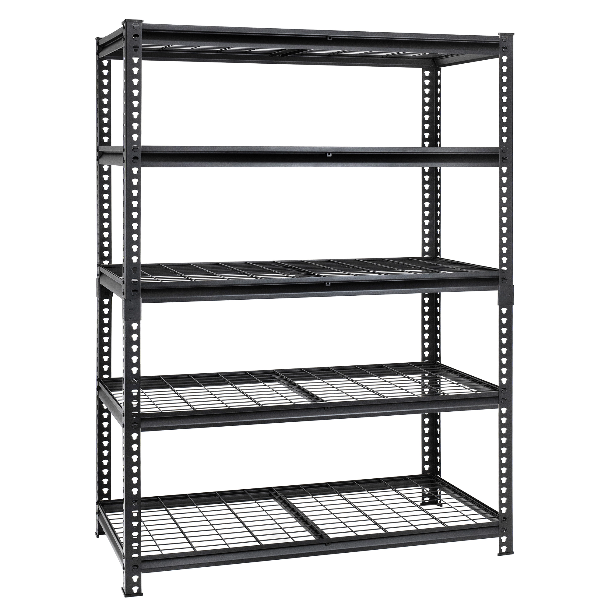 Flynama 5-Shelf Steel Heavy-Duty Adjustable Garage Storage Shelving Unit in Black (48 in. W x 72 in. H x 18 in. D)