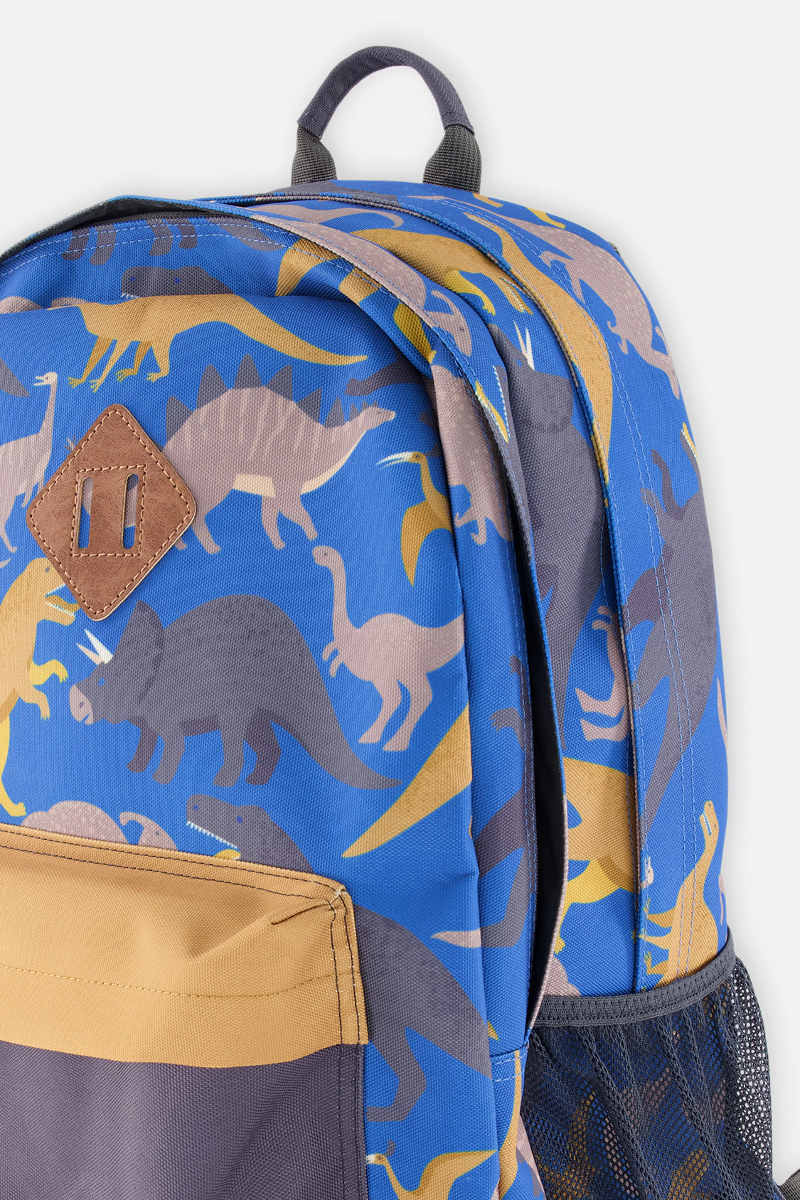 Deux par Deux Boys Dinosaur Print Two-Compartment Backpack with Padded Laptop Sleeve