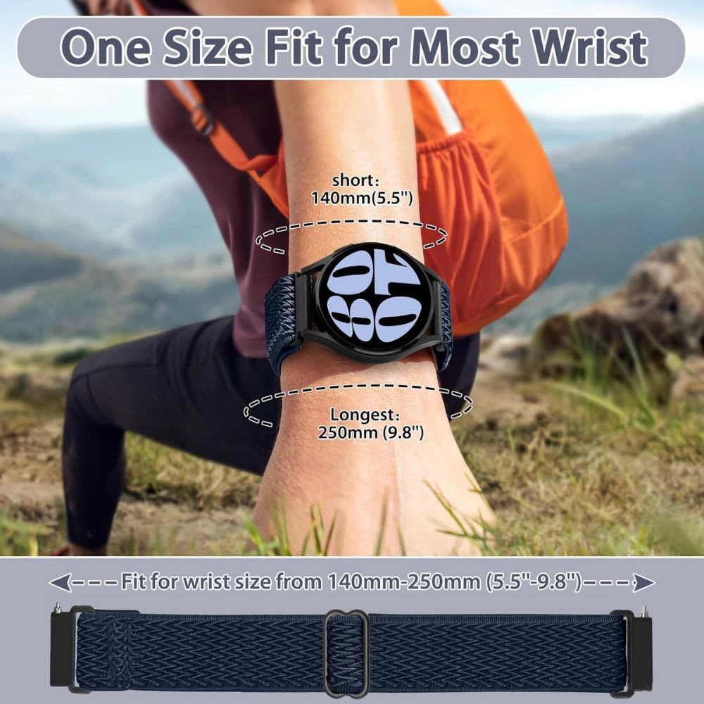 OneLink Gadgets Adjustable Elastic Nylon Watch Band 22mm