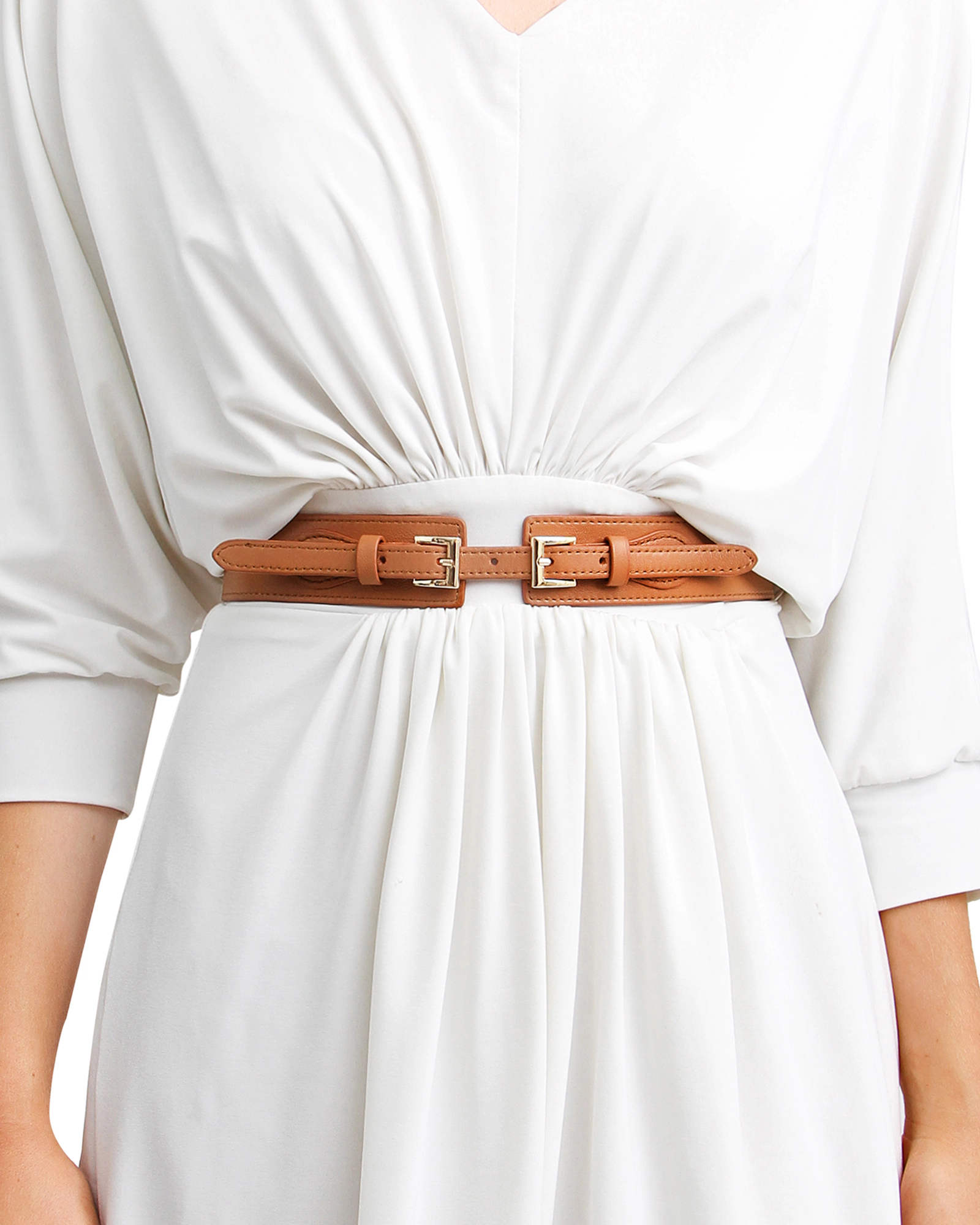 Belle & Bloom Womens London Fog Leather Waist Belt