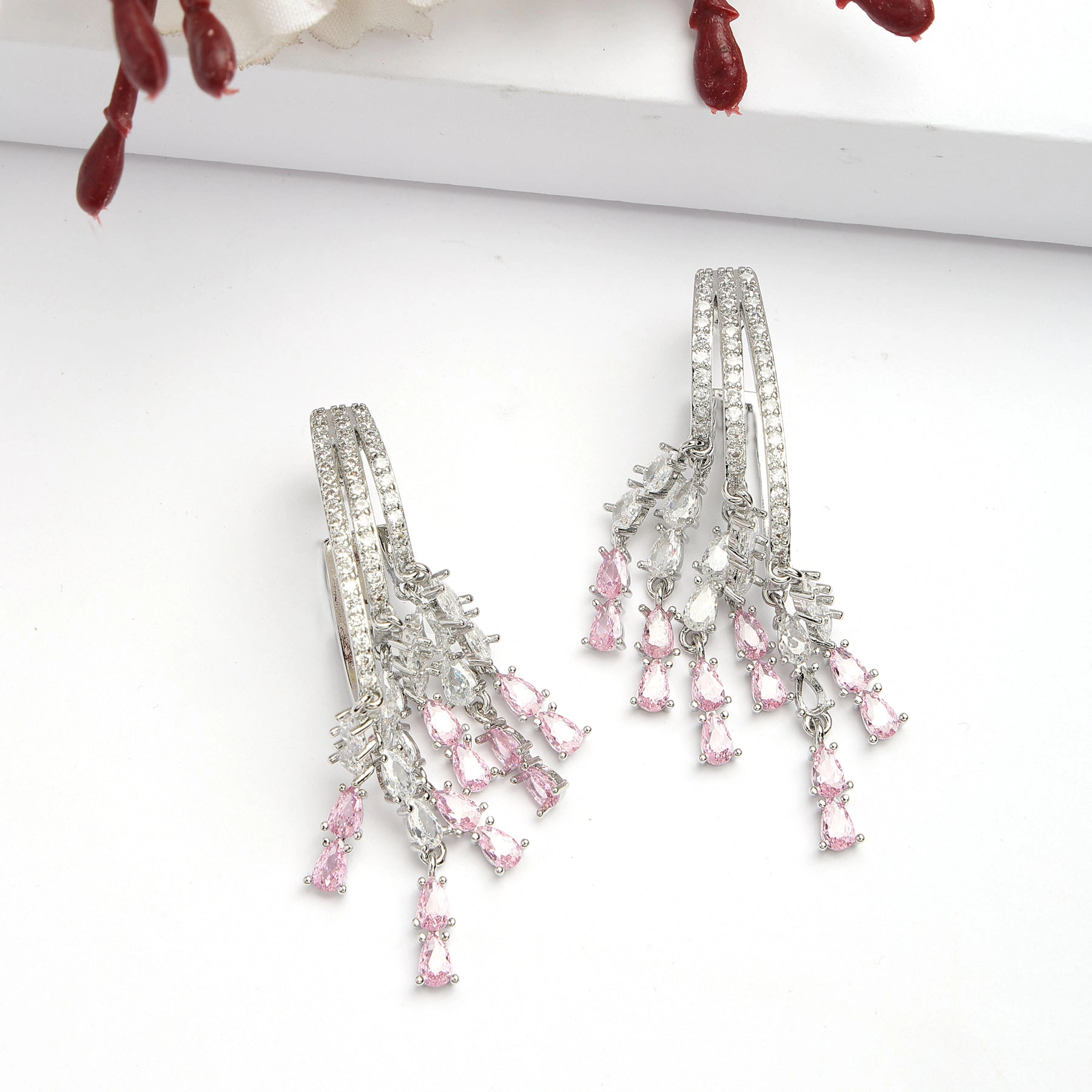 AGP PARIS Womens Diva Zirconia Drop Earrings