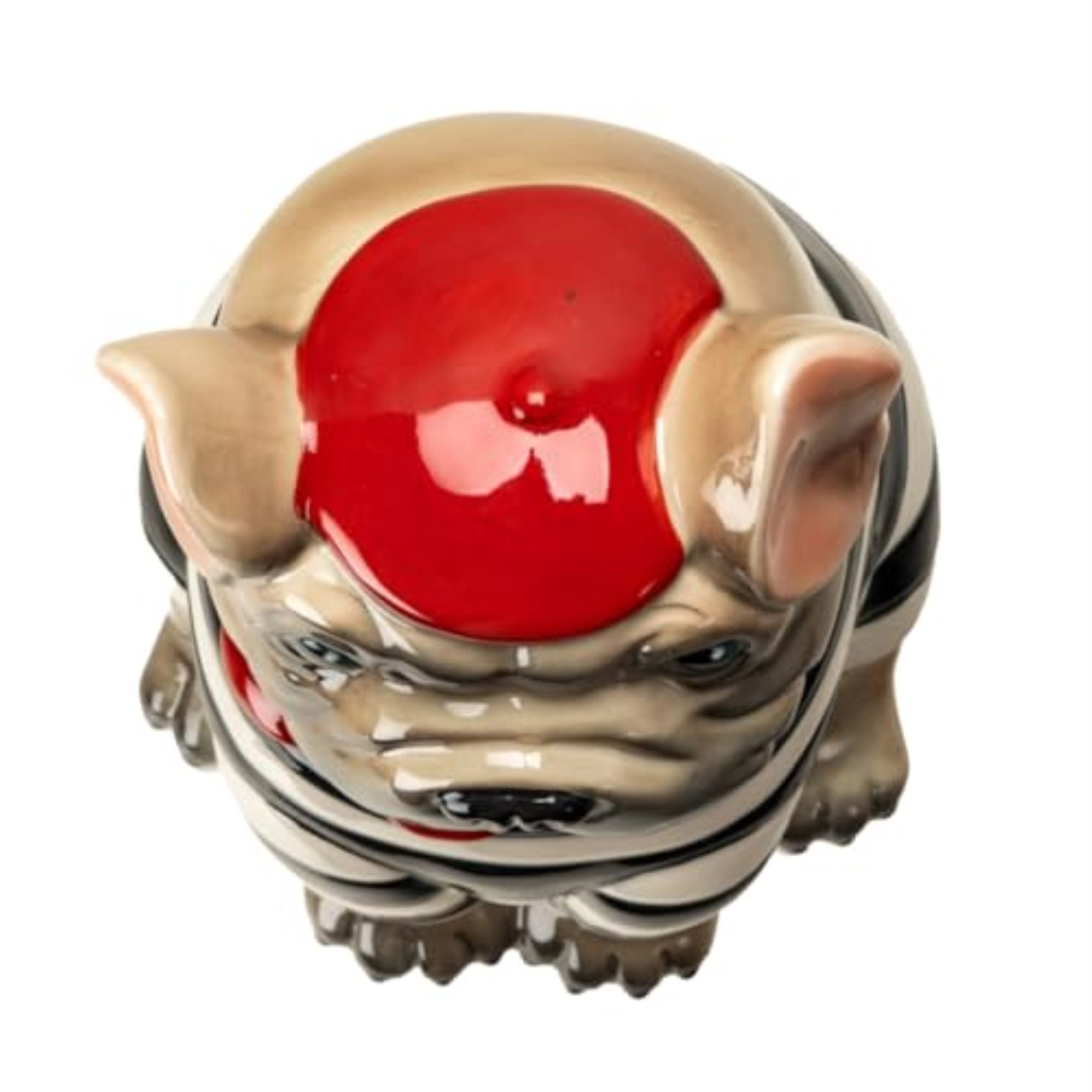 Pacific Giftware Le French Bulldog Cookie Jar, Ceramic, Black and White Striped Shirt, Kitchen Decor, Storage Accessory