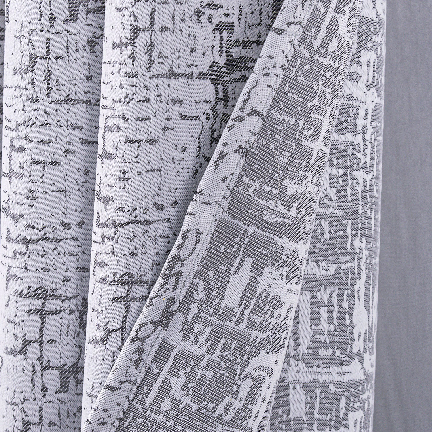RT Designers Collection 100% Polyester 140 GSM Luca Jacquard Grommet Curtain Panel 54" x 84" Charcoal