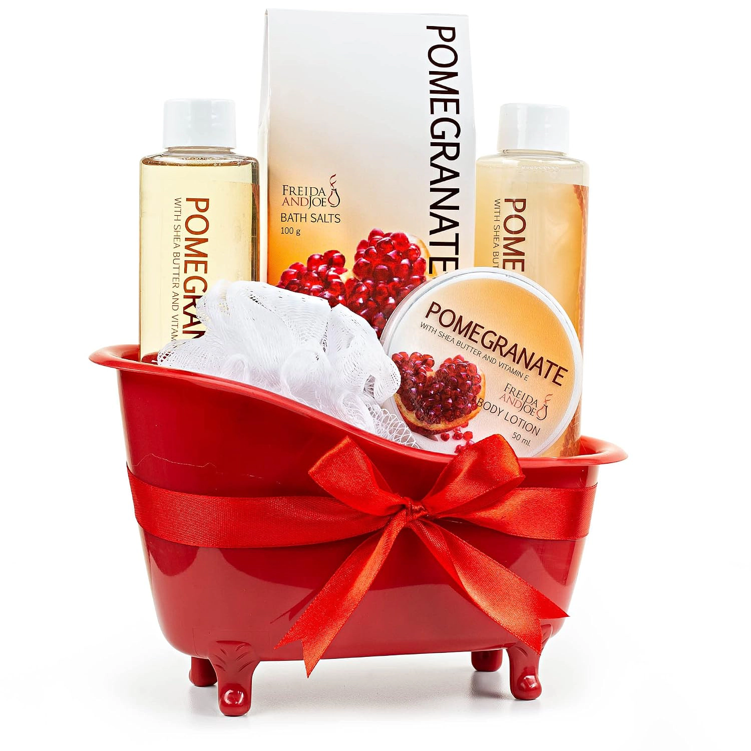 Freida & Joe Bath & Body Spa Gift Set In A Tub Basket Valentine's Gift
