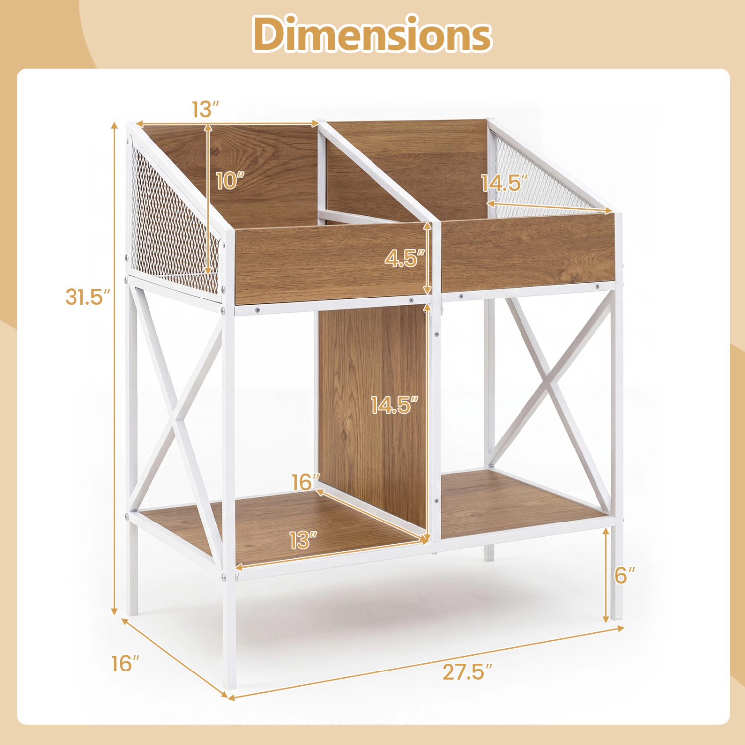LJG Industrial Magazine Books Record Holder with Metal Frame and Anti-Tip Kits