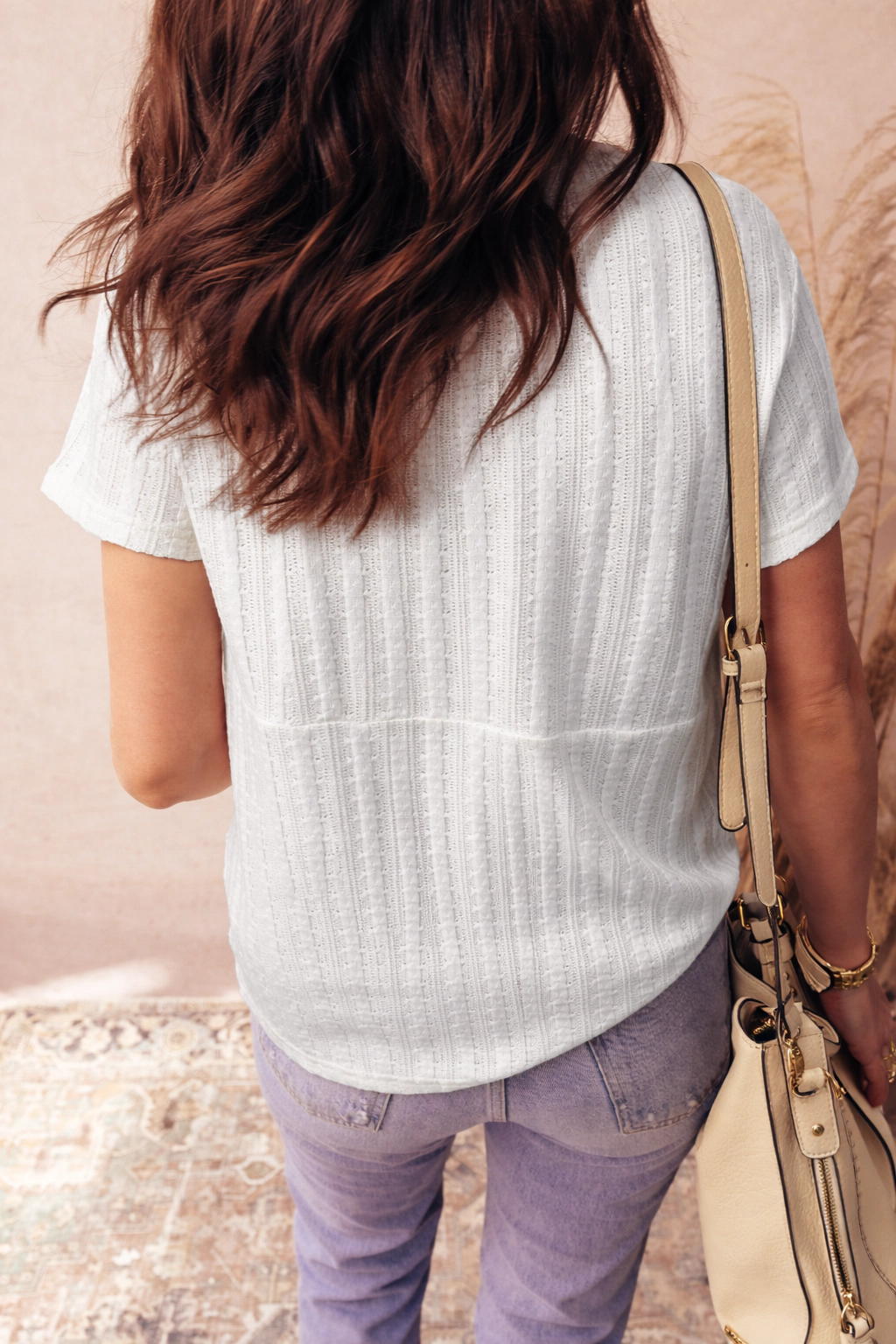Threaded Pear Women's Frankie Raw Seam Henley Tee