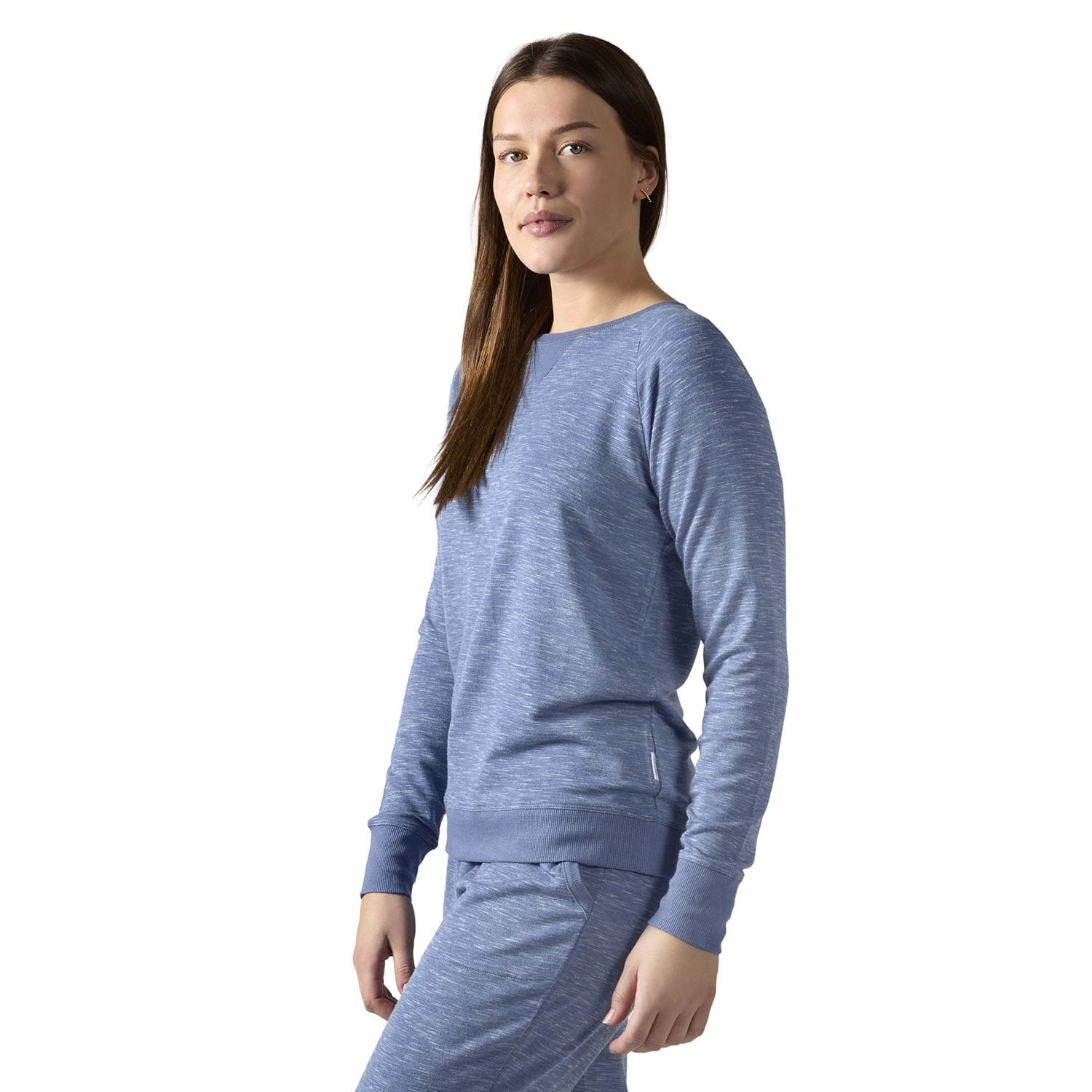 Memoi Women's Space Dye Bamboo Blend Baby Terry Pullover