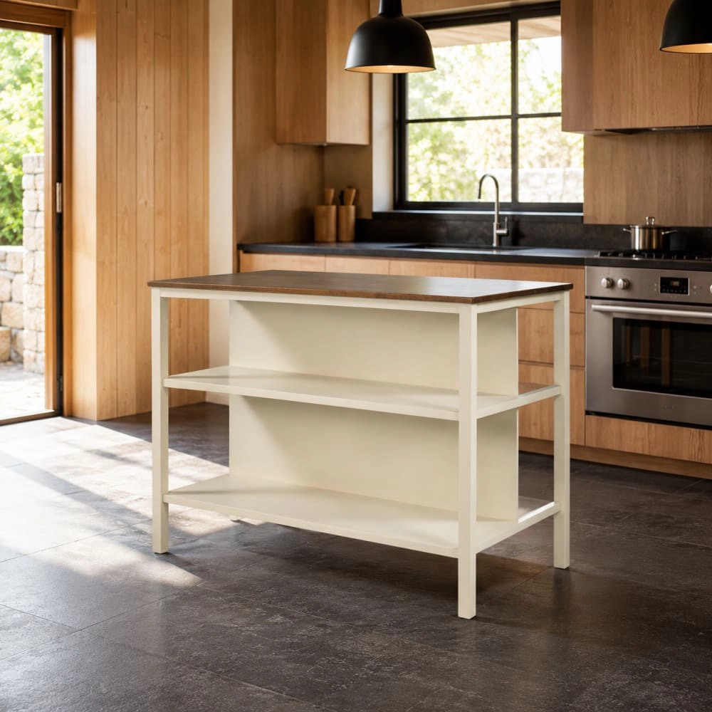 ELEMENT ACE Solid Wood Kitchen Island Cart