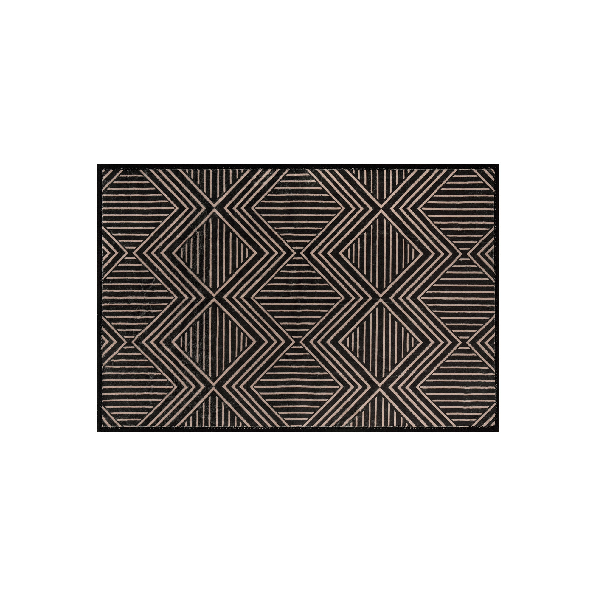 World Rug Gallery Chevron Diamond Machine Washable Indoor Area Rug