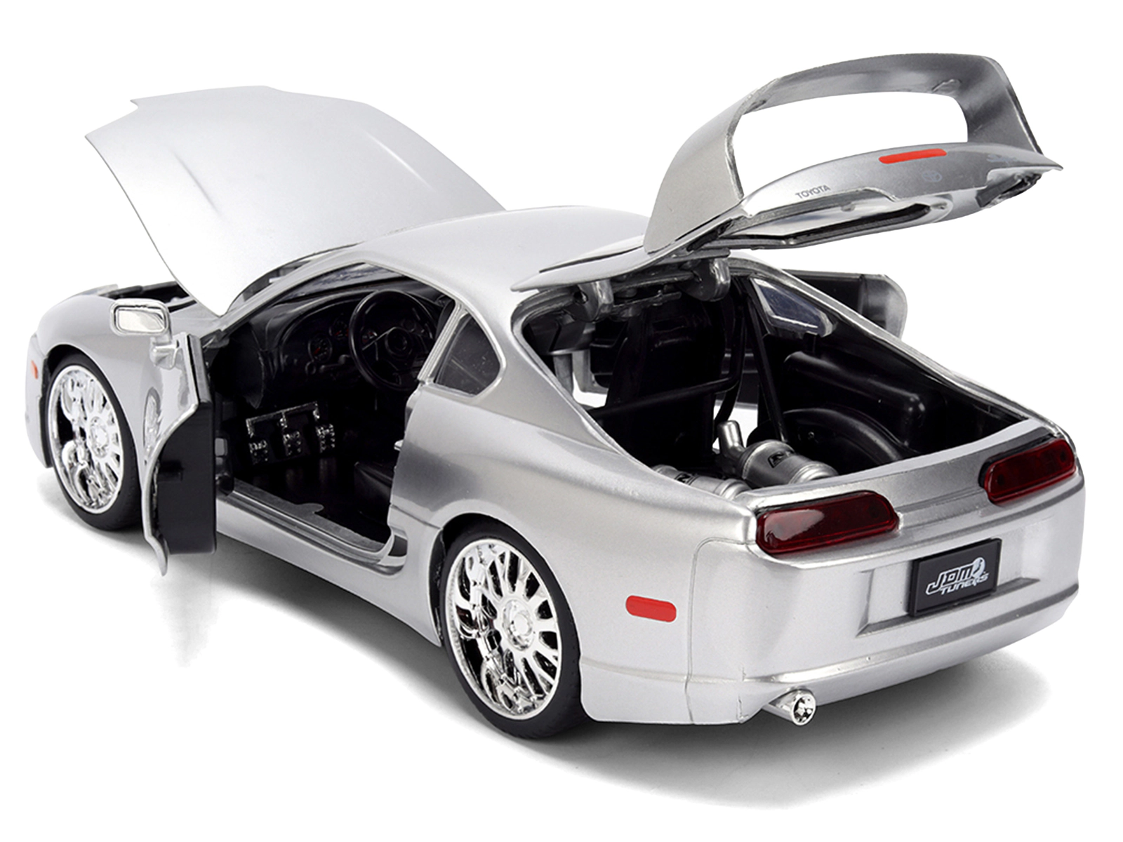 Jada 1995 Toyota Supra Silver Metallic "JDM Tuners" Series 1/24 Diecast Model Car by Jada