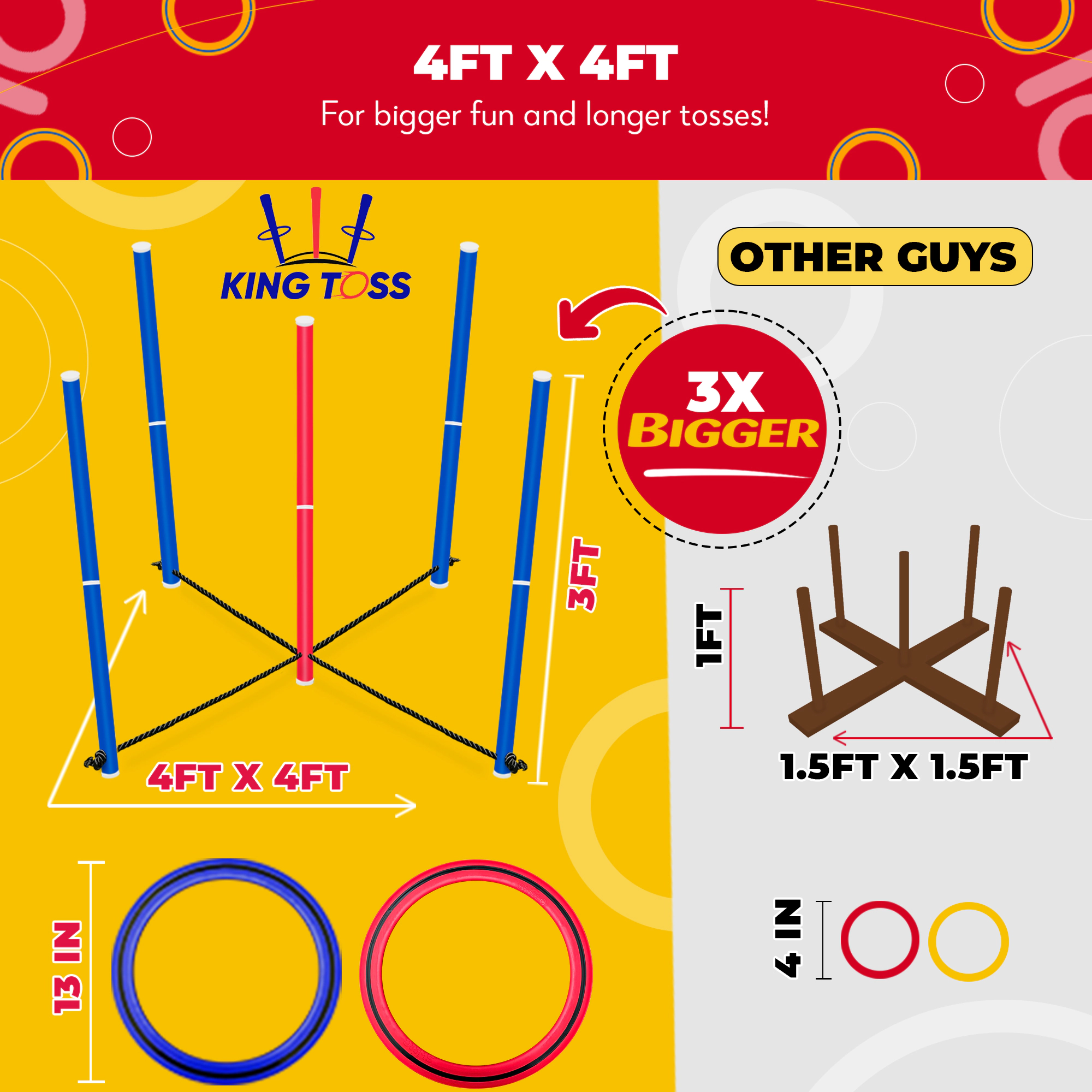Swooc Games | King Toss™ | Giant Ring Toss Game for Kids and Adults