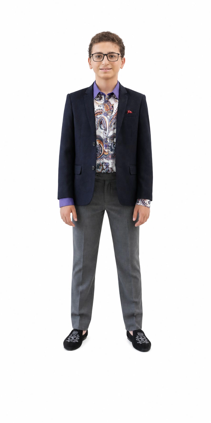 Elie Balleh Boys Slim Fit Digital Rain Jacket