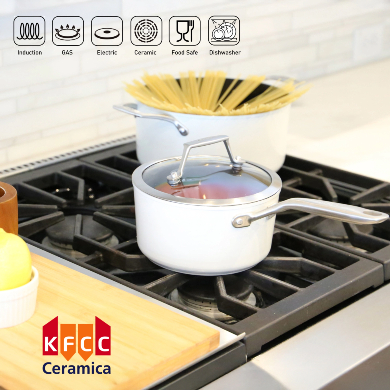 TECHEF - ValenCera - 2 Quart Saucepan with Cover