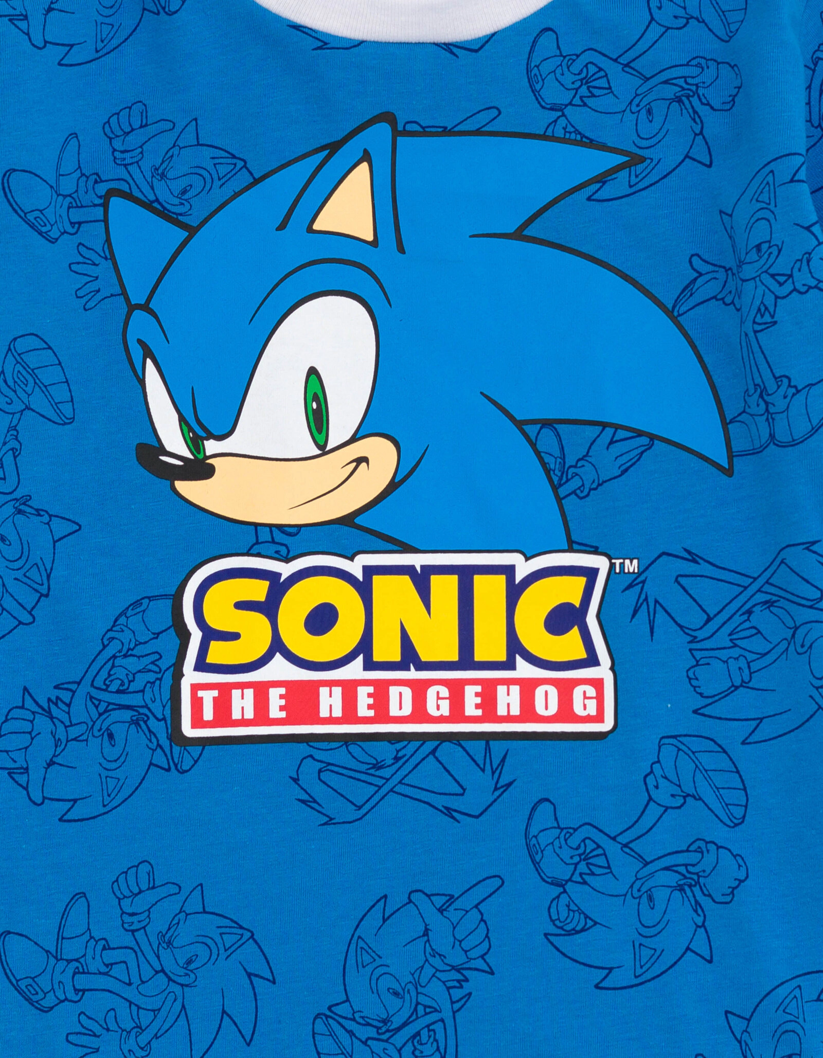 SEGA Sonic the Hedgehog Boys' Hooded Long Sleeve T-Shirt