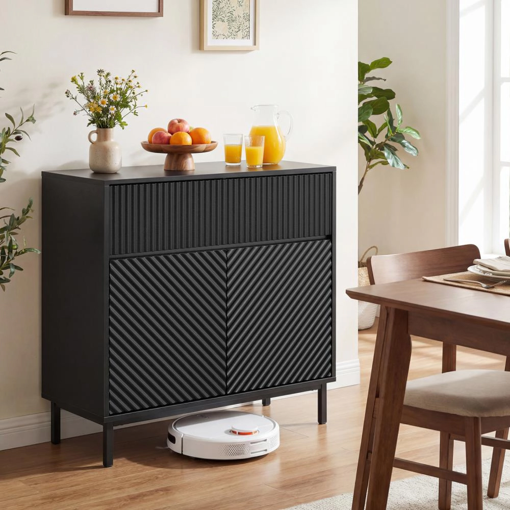 Hivvago Wide Buffet Cabinet With 2 Doors And 1 Drawer For Kitchen