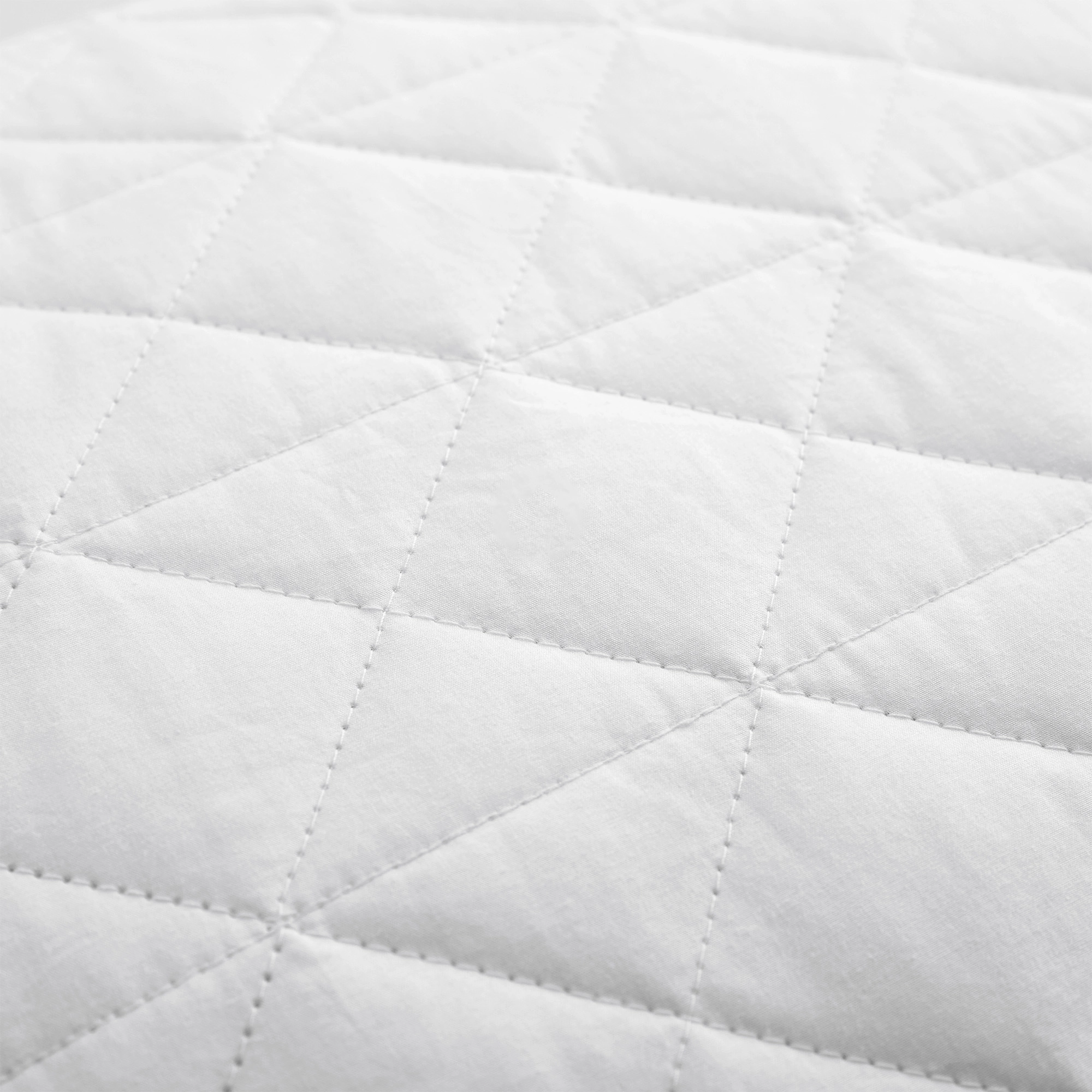 Unikome 100% Cotton Goose Feather Pillows Set of 2, Wave Quilted Design, Medium-Firm Support