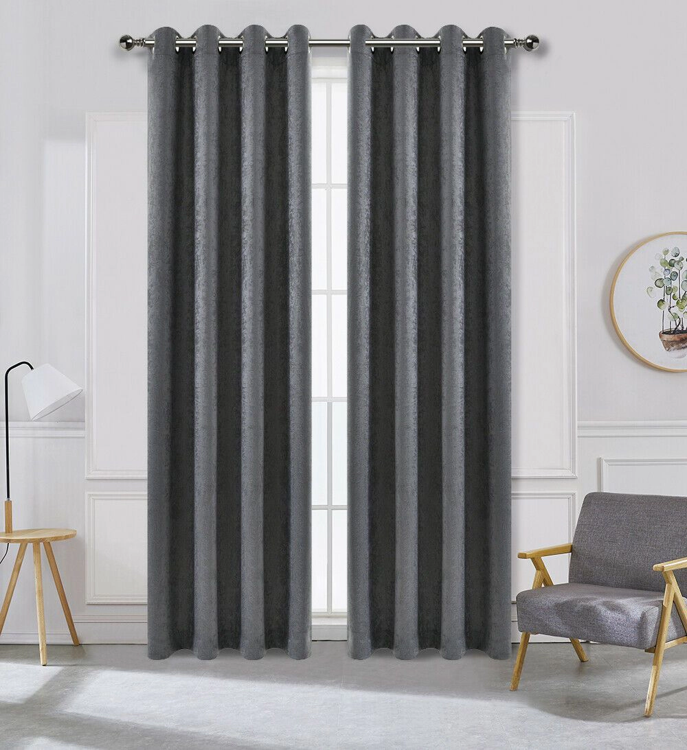 Kate Aurora Hotel Chic 2 Piece Room Darkening Grommet Top Window Curtain Panels