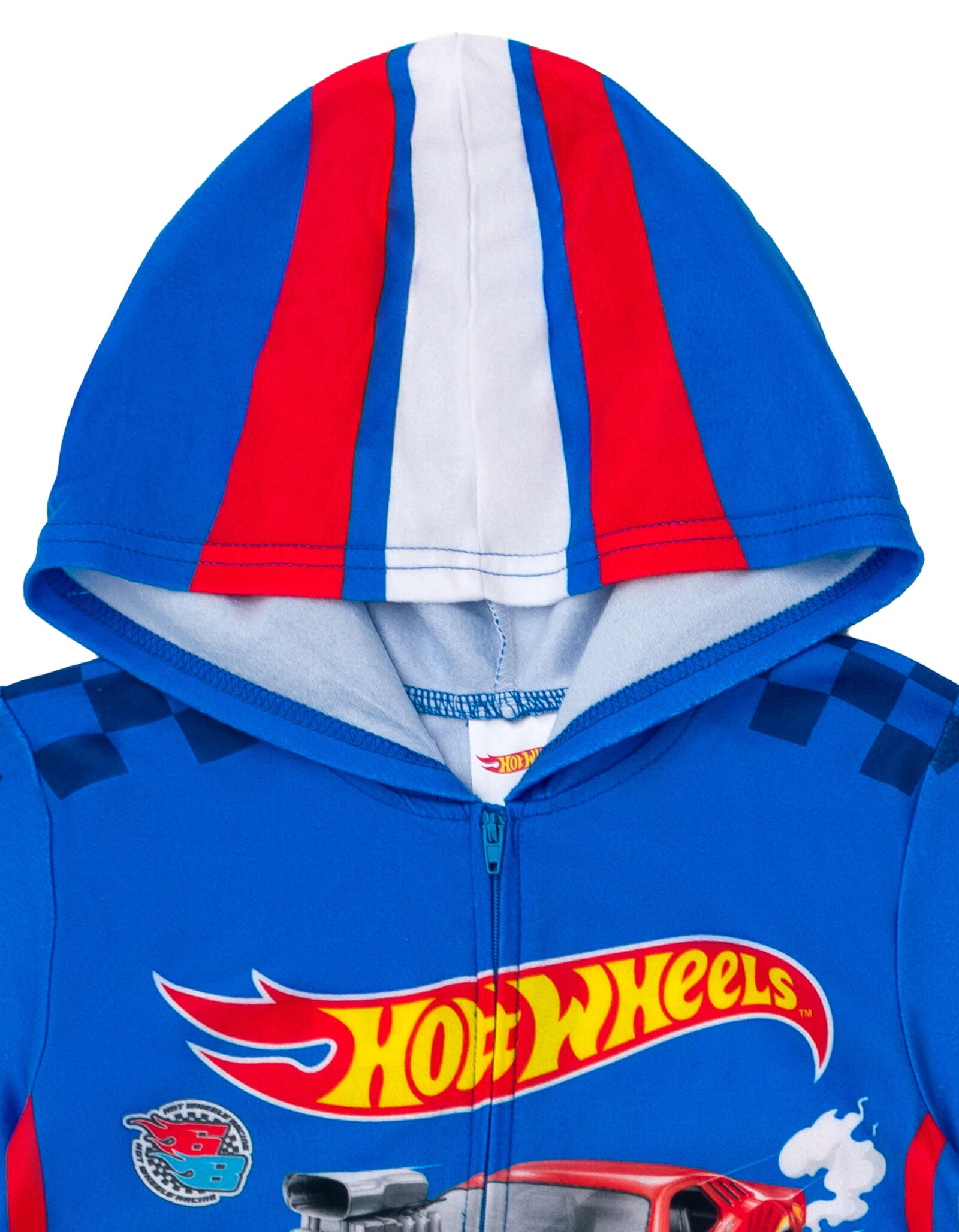 Hot Wheels Boys' Racing Fleece Hooded One Piece Pajama