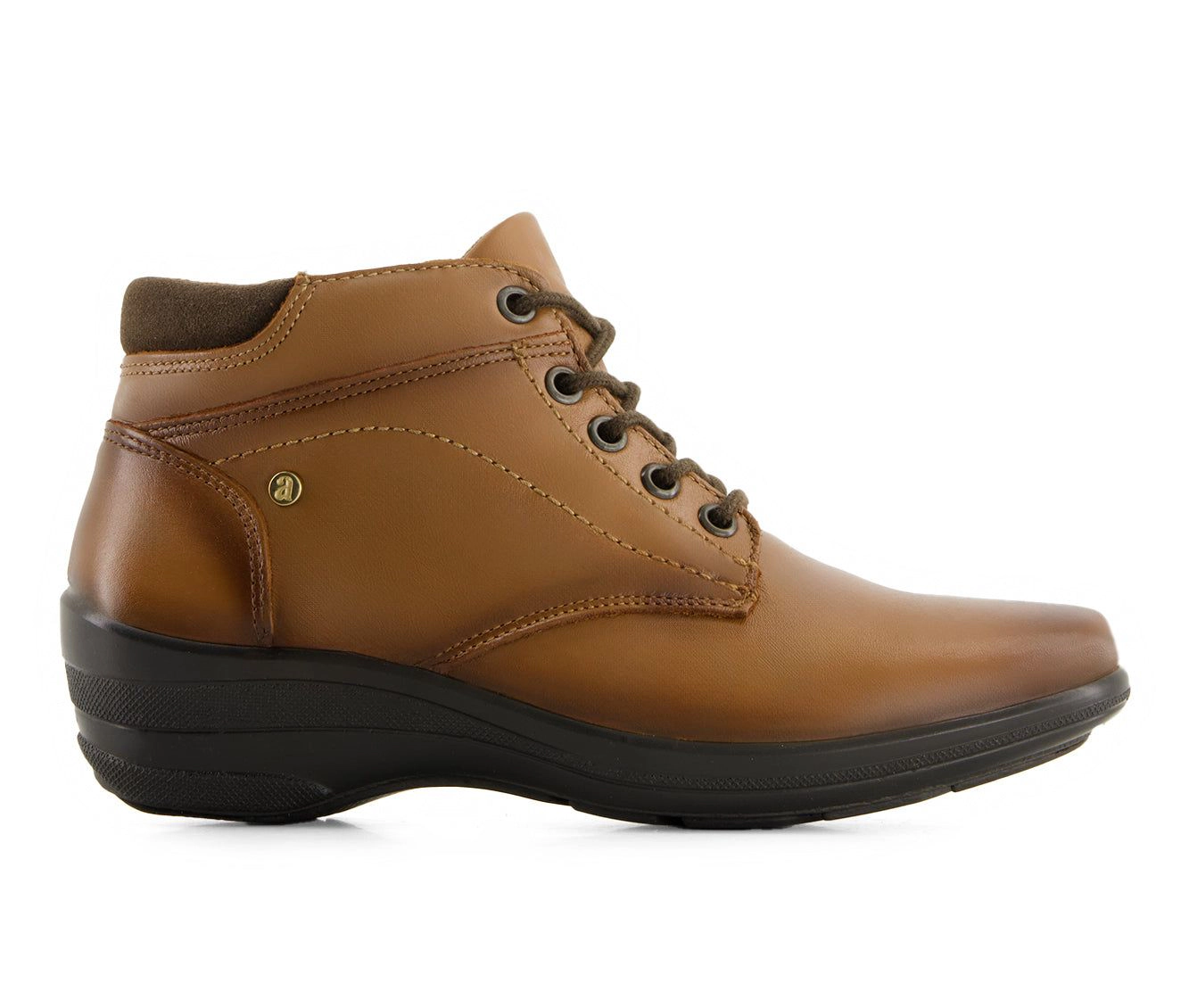 Andrea Womens Leather Lace Up Booties