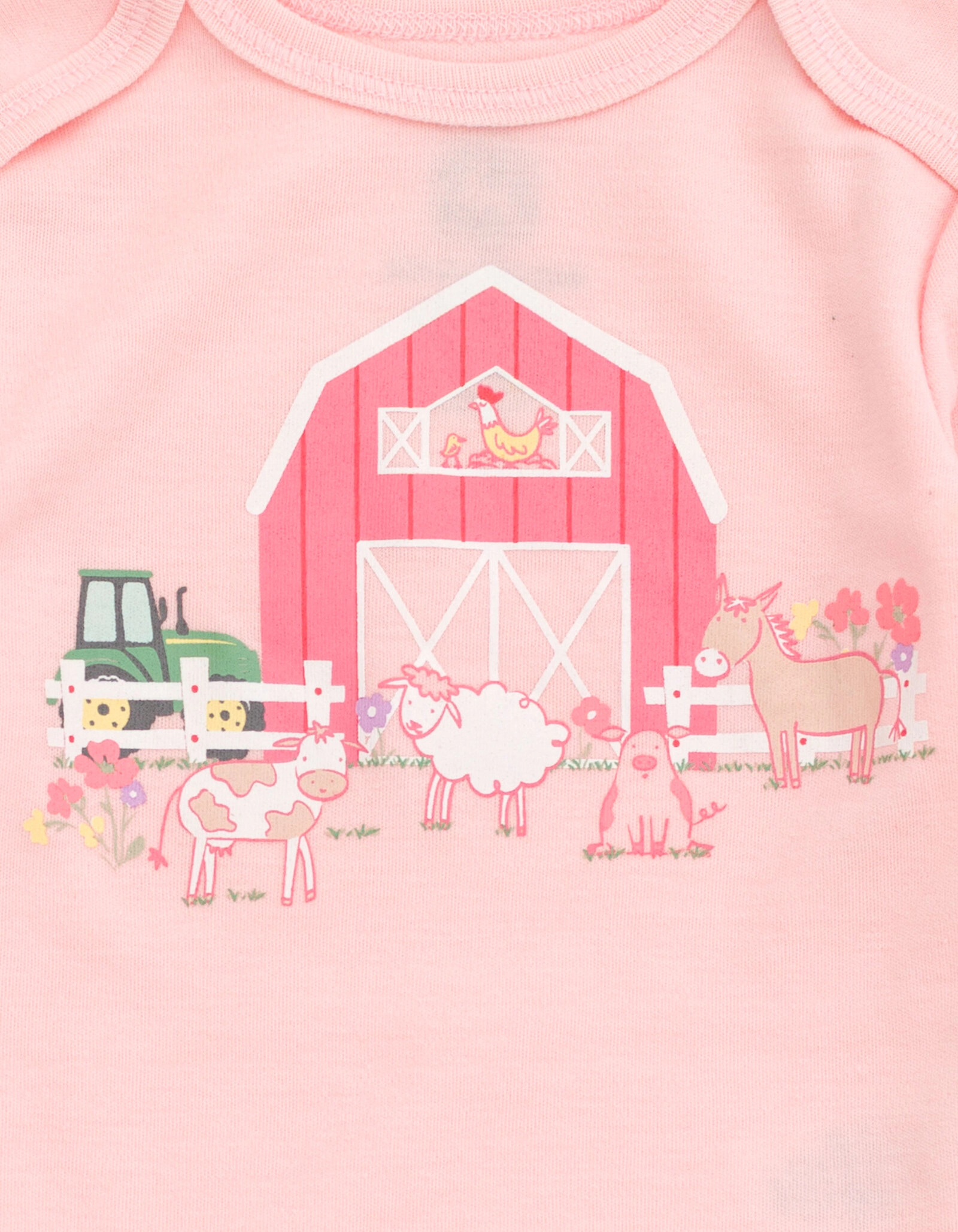 John Deere Baby Girls' 3 Piece Bodysuit Pants and Hat Set