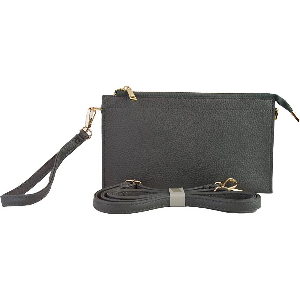 Fashnzfab Faux Leather Slim Wallet Crossbody Bag