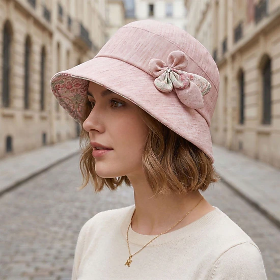 Anna-Kaci Womens Wide Brim Summer Sun Hat Lightweight Linen Style Bucket Hat