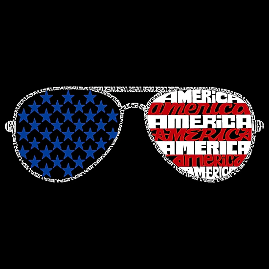 LA Pop Art Boys Long Sleeve T-Shirt - Americana Sunglasses