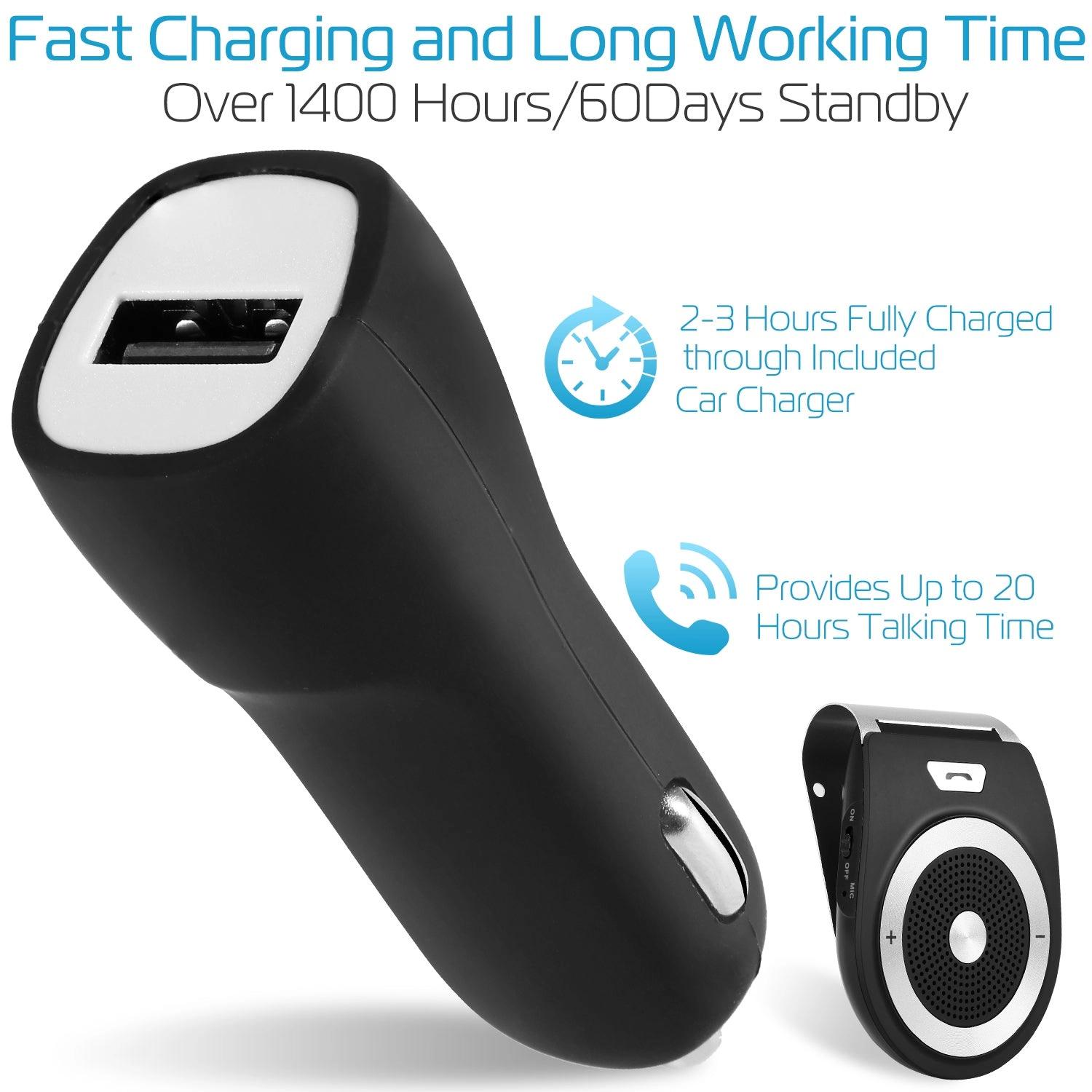 GBruno Wireless Hands-Free Car Speakerphone