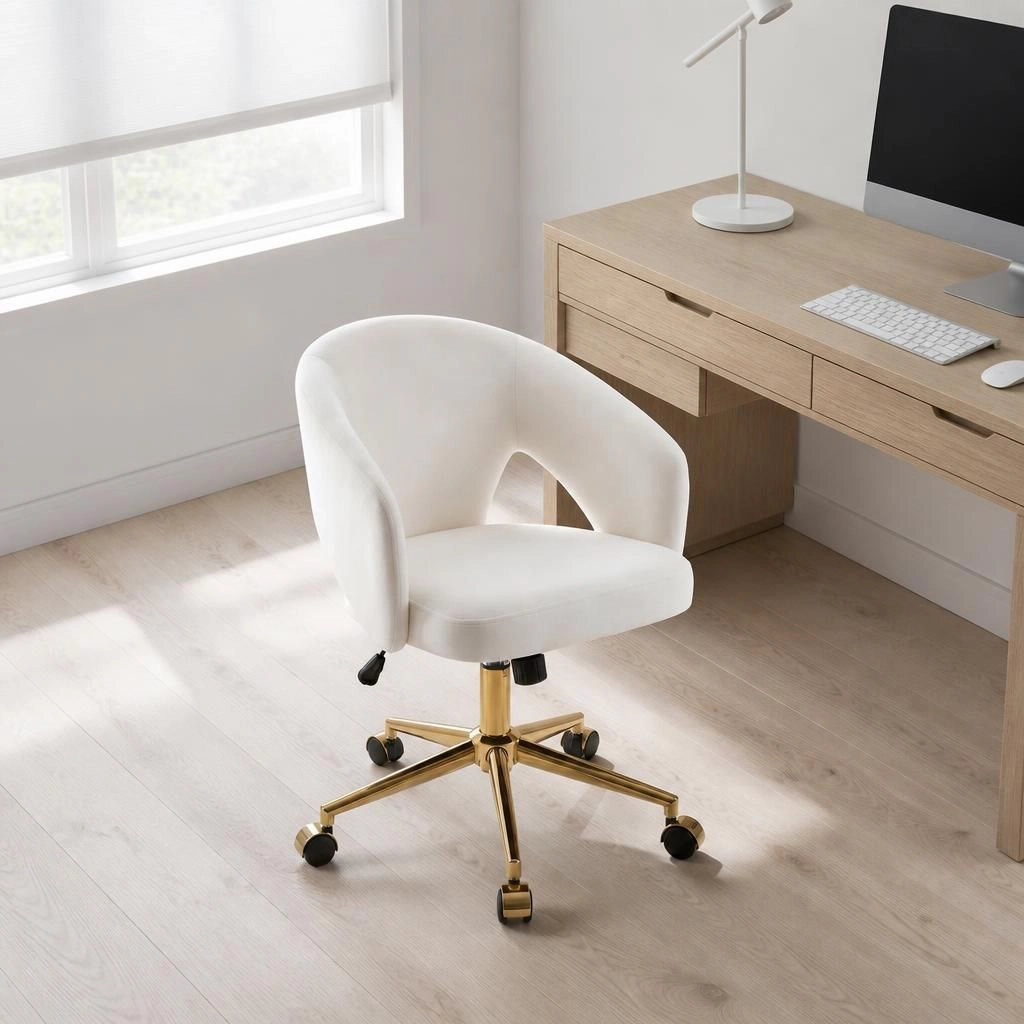 GOODSILO Upholstered Velvet Compact Office Task Chair