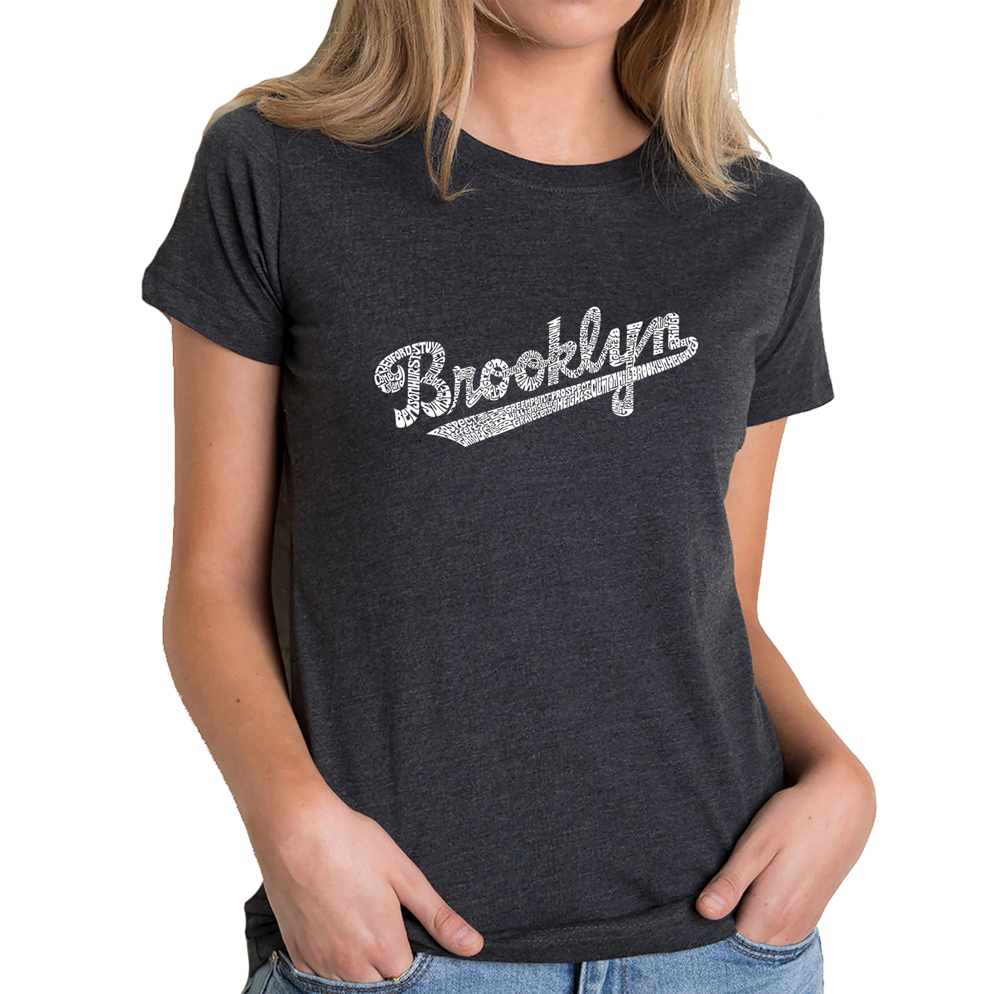 LA Pop Art Women's Cotton/Poly Blend Word T-Shirt