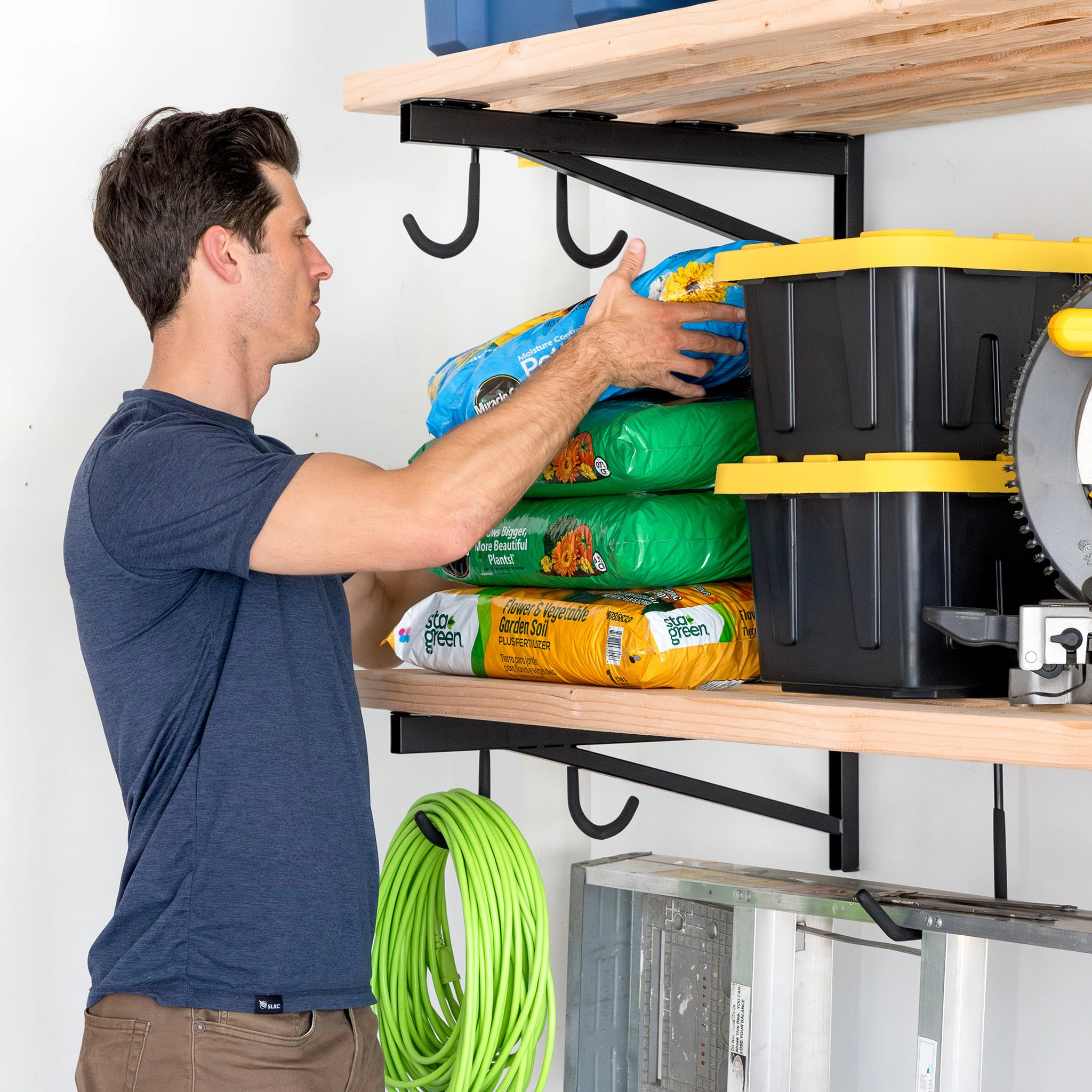 StoreYour 2' x 4' DIY Wall Shelf Brackets, Heavy Duty Garage Wall Shelves