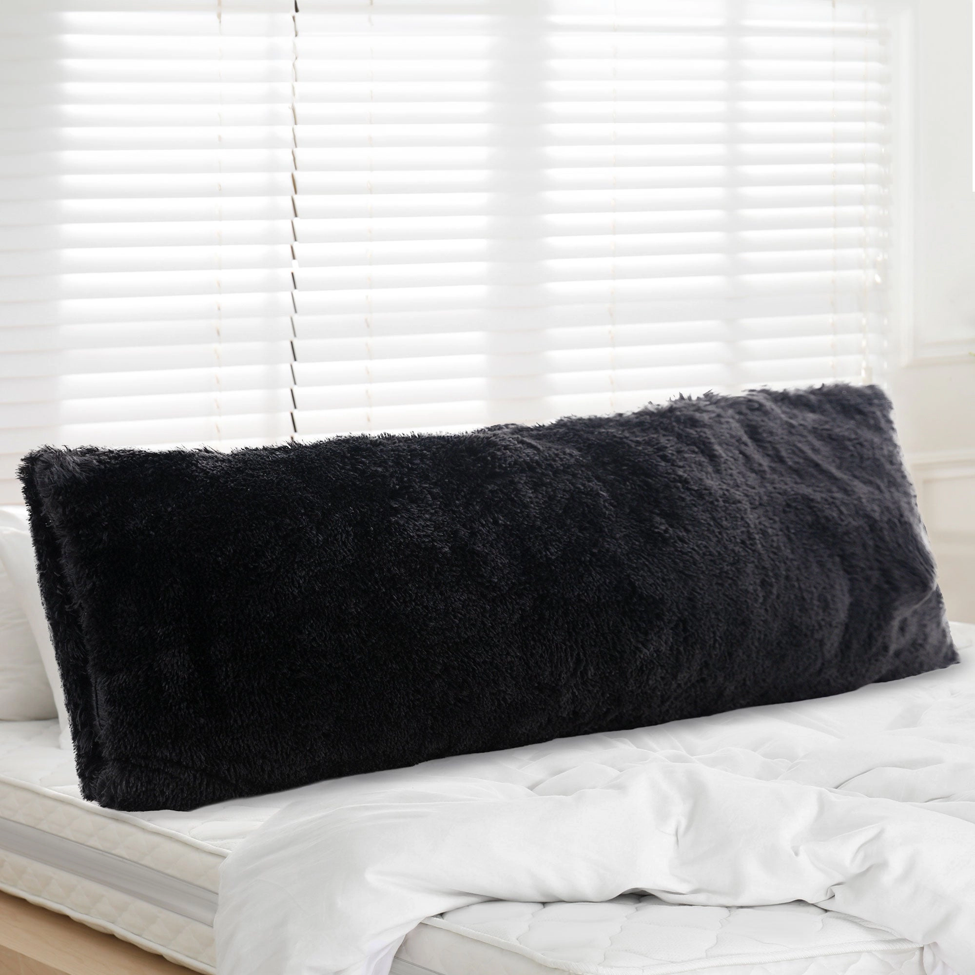 Cheer Collection Long Hair Shaggy Body Pillow 20x54