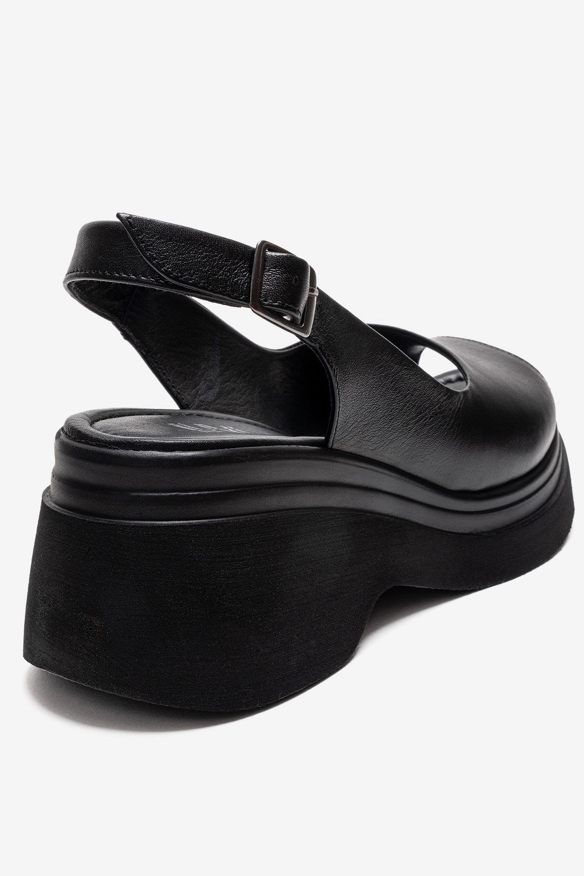Forever & Always Womens Laure Leather Wedge Sandals