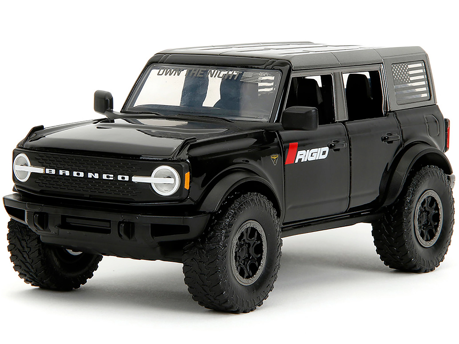 Jada 2021 Ford Bronco Badlands Black "Rigid" with Extra Wheels "Just Trucks" Series 1/24 Diecast Model Car by Jada