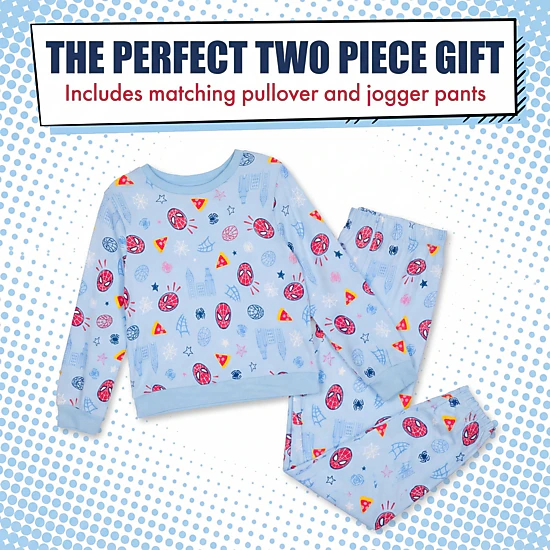 Marvel Spider-Man Boys' Loungewear 2-Piece Sweatshirt and Pants Set