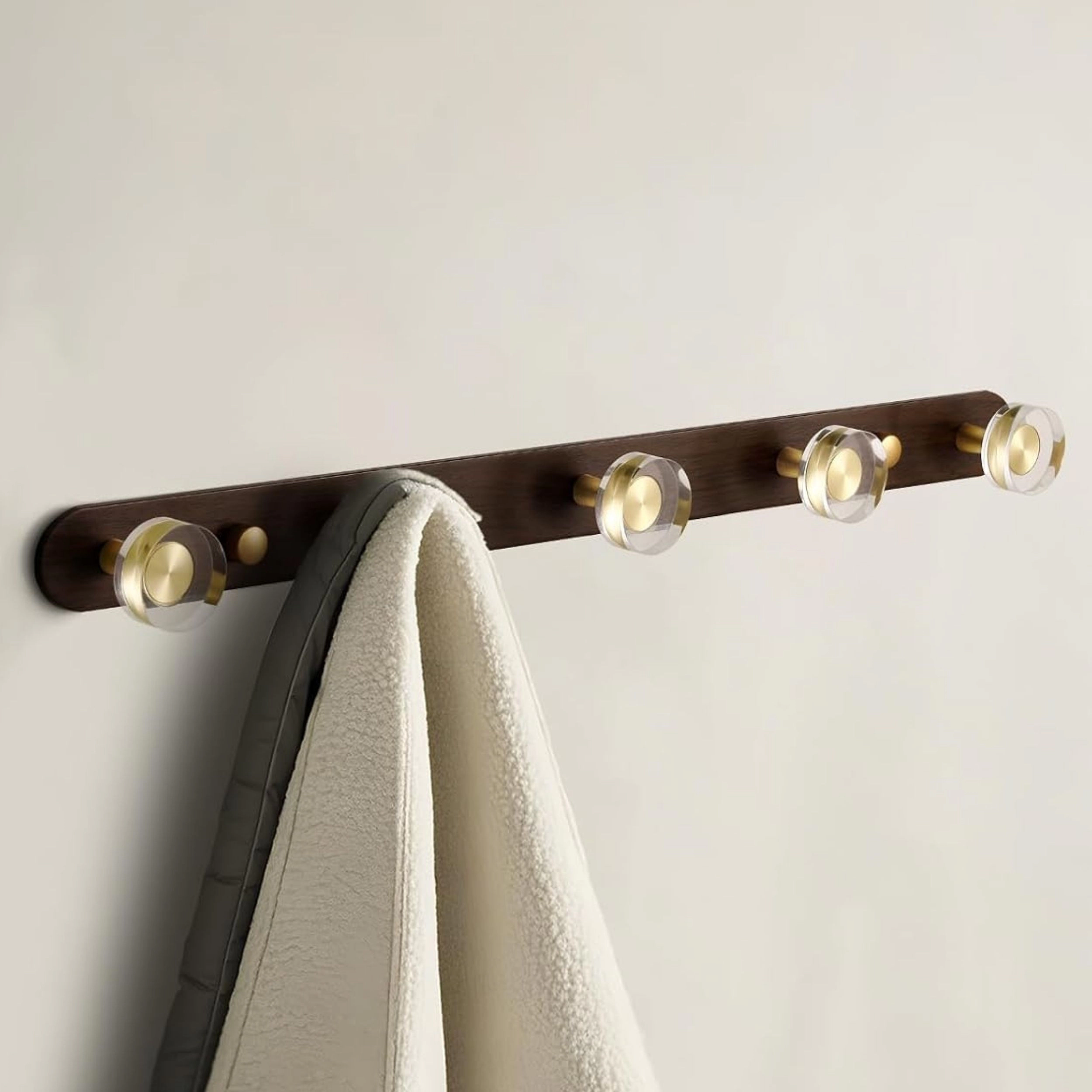 Stock Preferred Crystal Wall Mounted Wood Coat and Towel Hook